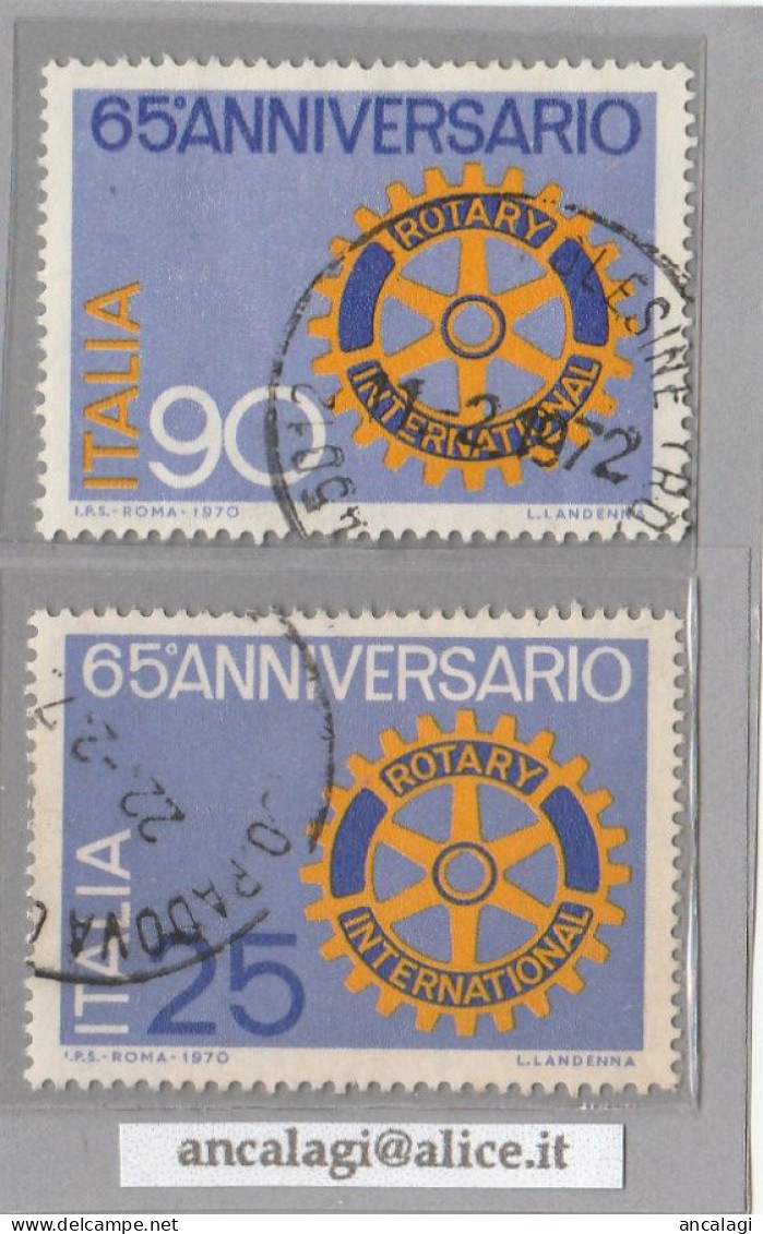 USATI ITALIA 1970 - Ref.0264D "ROTARY INTERNATIONAL" Serie Di 2 Val. - - 1961-70: Used