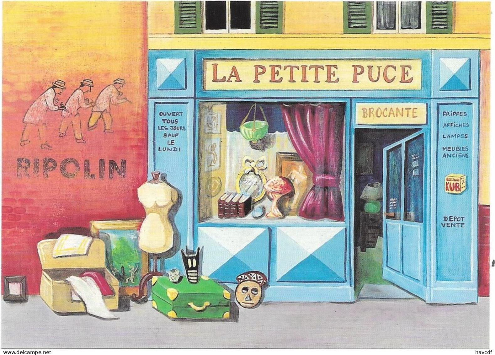 CPM - édit. L'AVION POSTAL - BD 10 - LA PETITE  PUCE, Par Béatrice DOUILLET - Negozi