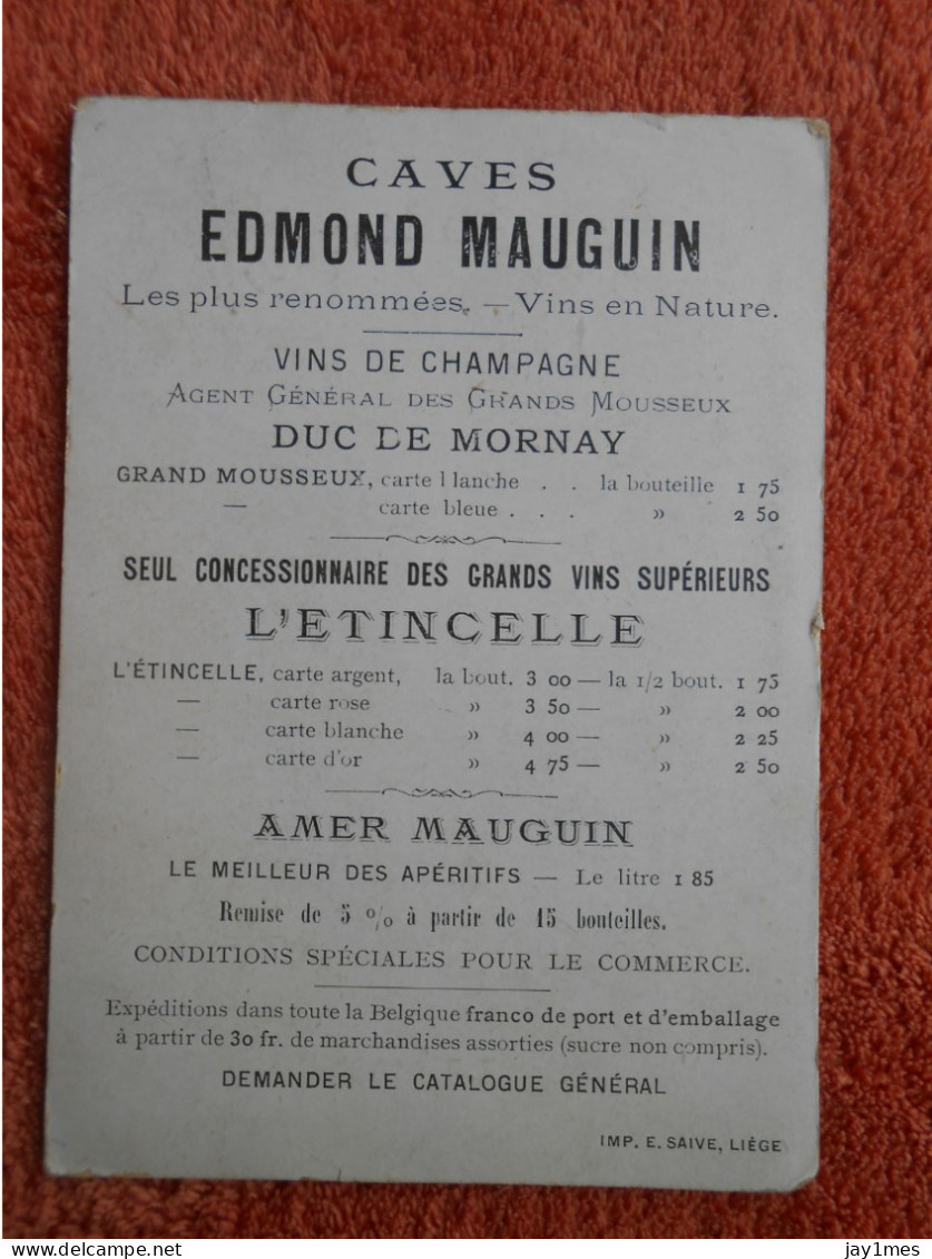 Cpa Liege  Publicité Caves Edmond Mauguin - Liege