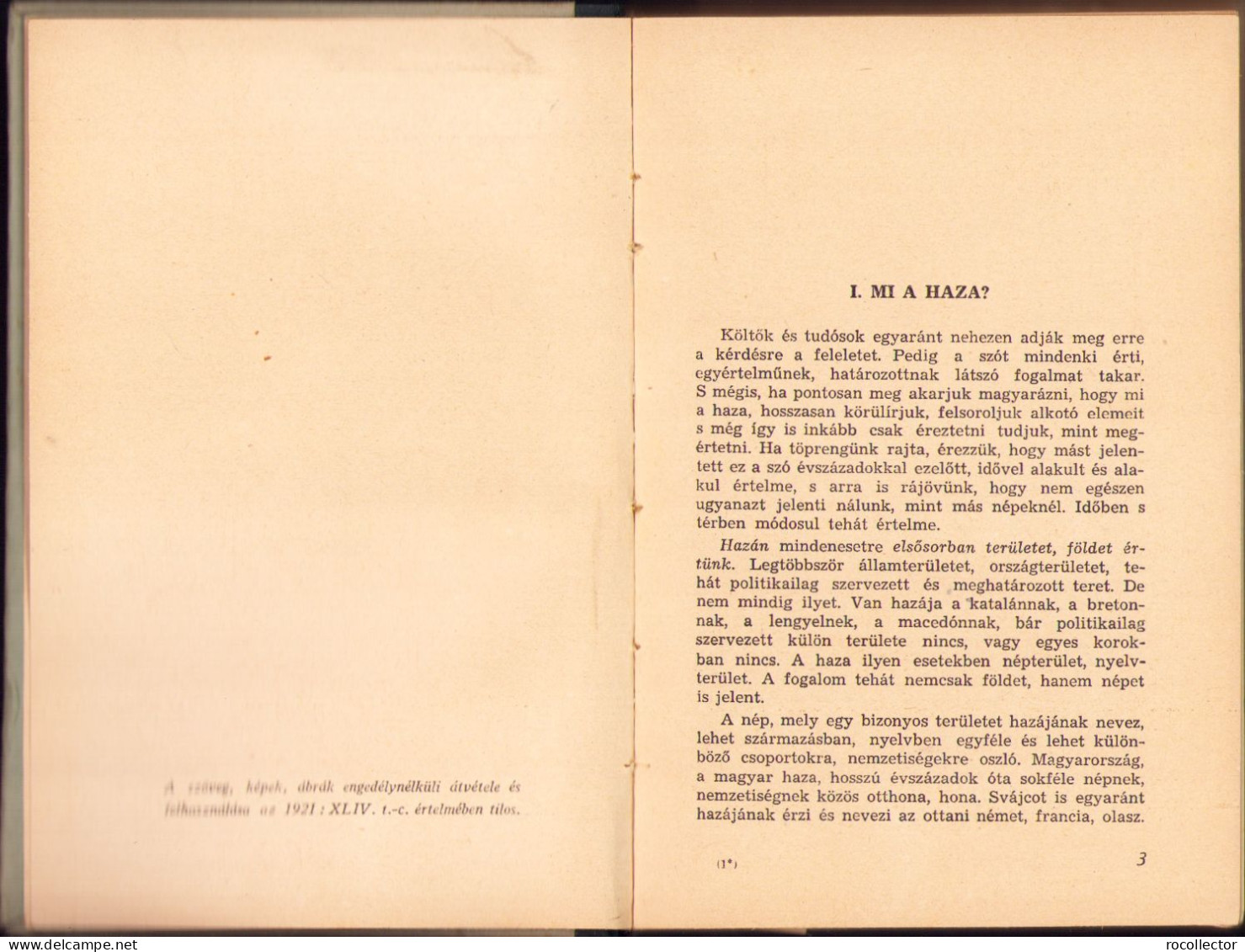 Hazánk Irta Hóman Bálint, 1942, Budapest C3235 - Alte Bücher