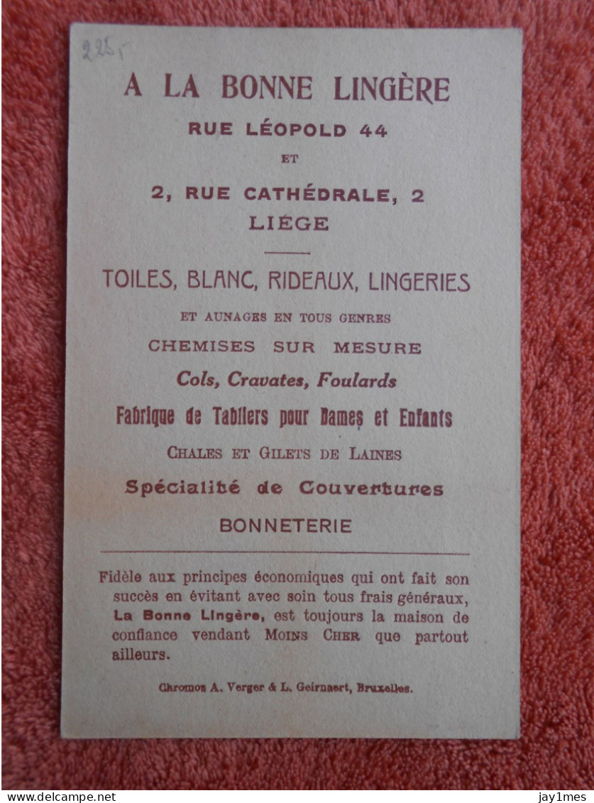 Cpa Liege  Publicité La Bonne Lingère Rue Léopold - Liege