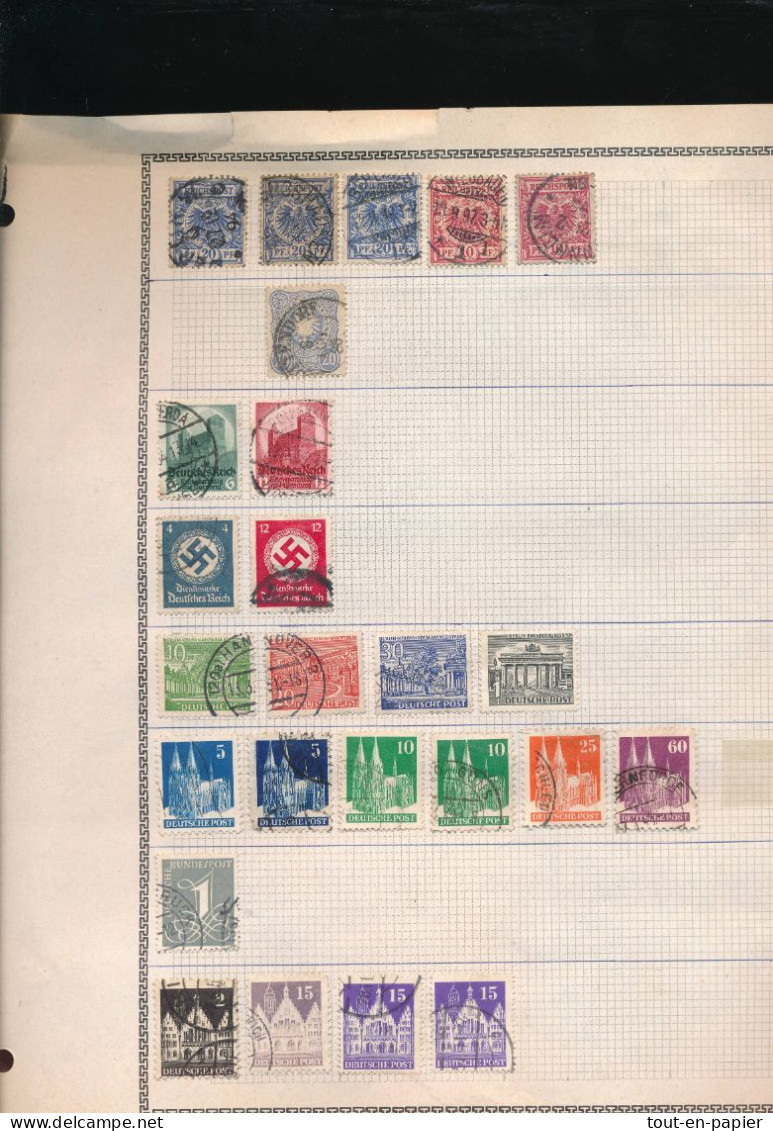 Lot Allemagne Germany Reich Deutsches Post Sowjetische Bundes Mark Europa Demokratische Millionen ( Tous Scannés) - Sammlungen