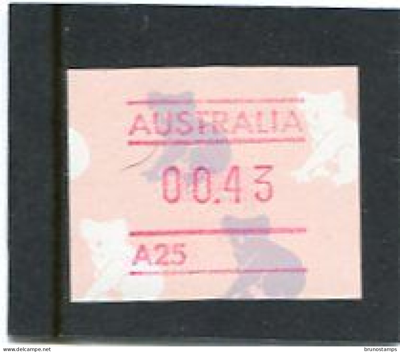 AUSTRALIA - 1990  43c  FRAMA  KOALAS  NO  POSTCODE  A25 (RINGWOOD)  MINT NH - Automatenmarken [ATM]