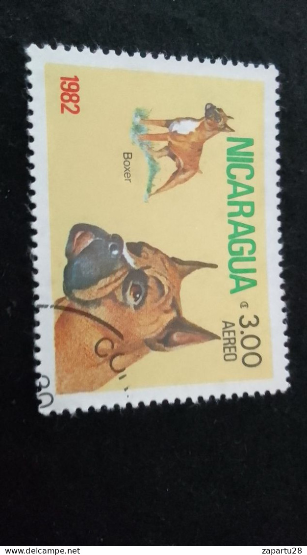 NİARAGUA-1970-80     3.00   CORD  DAMGALI - Nicaragua