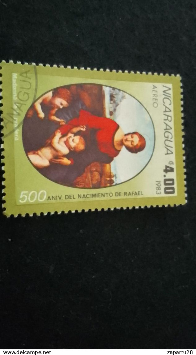 NİARAGUA-1970-80     4.00   CORD  DAMGALI - Nicaragua