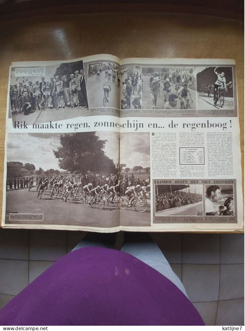 SportClub  Belgisch Weekblad   Aug. 1949  Cover : Rik Van Steenbegen  Wereldkampioen - Antigüedades & Colecciones