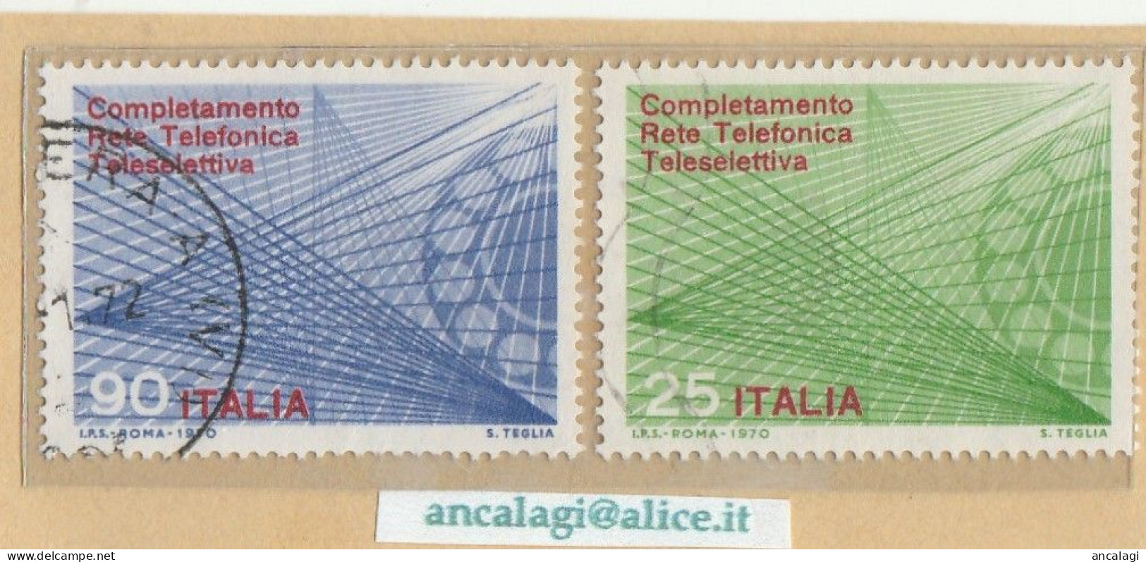 USATI ITALIA 1970 - Ref.0265B "RETE TELEFONICA" Serie Di 2 Val. - - 1961-70: Afgestempeld