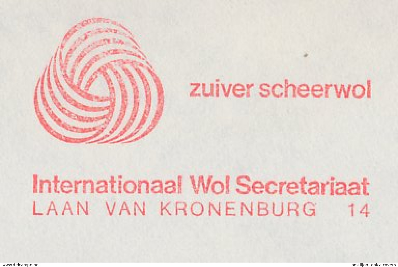 Meter Cover Netherlands 1974 Pure Virgin Wool - International Wool Secretariat - Amstelveen - Textiel