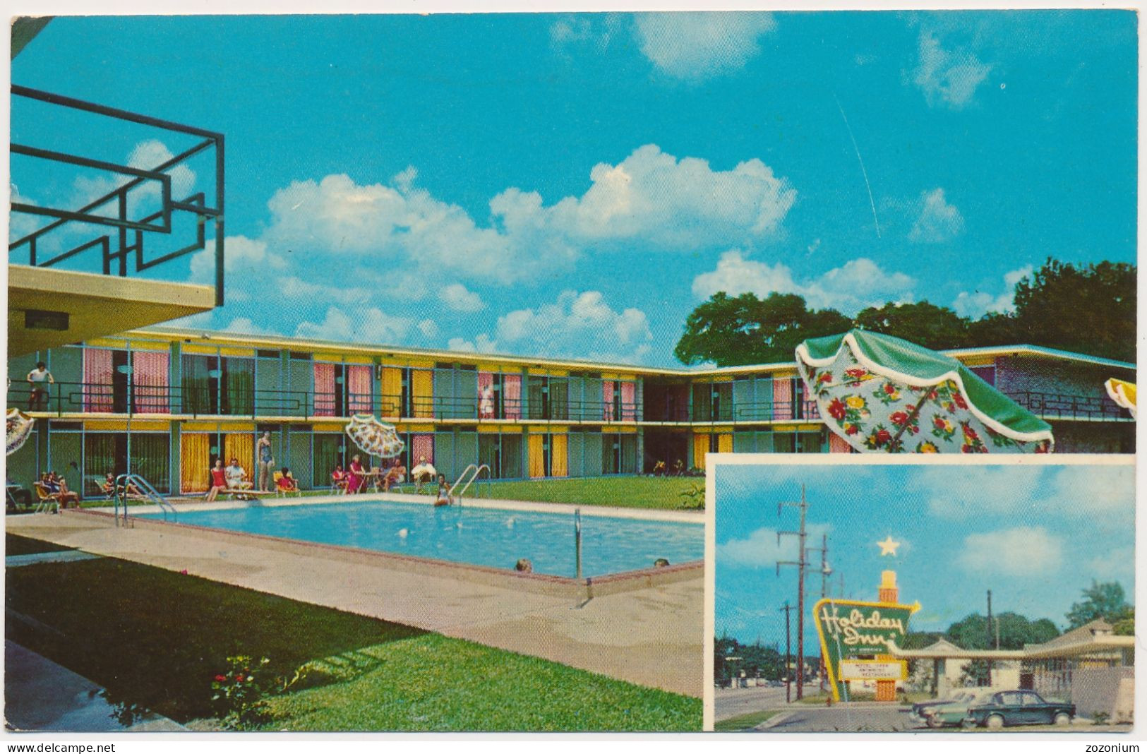 FL Florida Orlando – Holiday Inn, 1960 Nice Stamp Air Mail, Old Postcard - Orlando