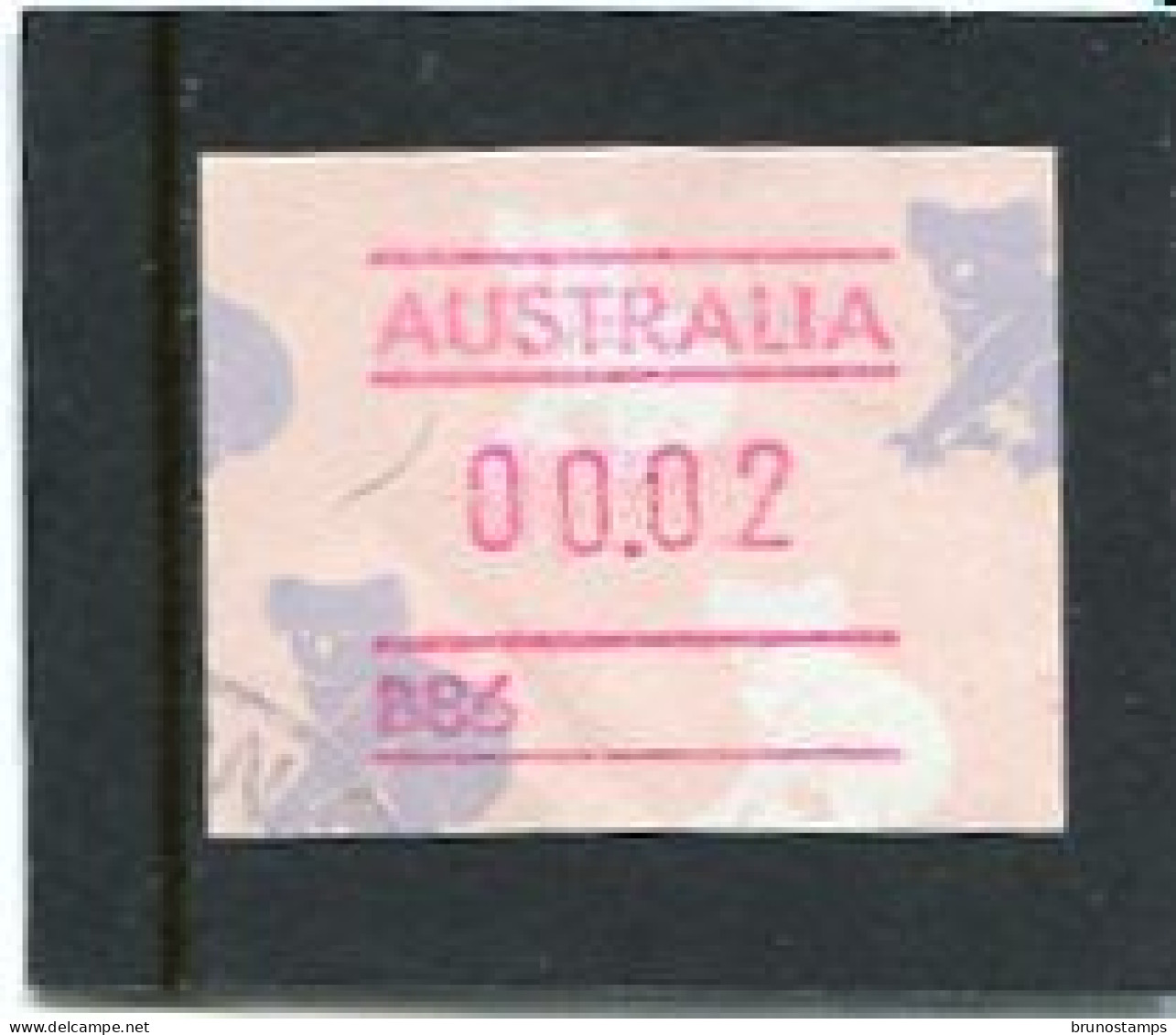 AUSTRALIA - 1991  2c  FRAMA  KOALAS  NO POSTCODE  B86  FINE USED - Automatenmarken [ATM]