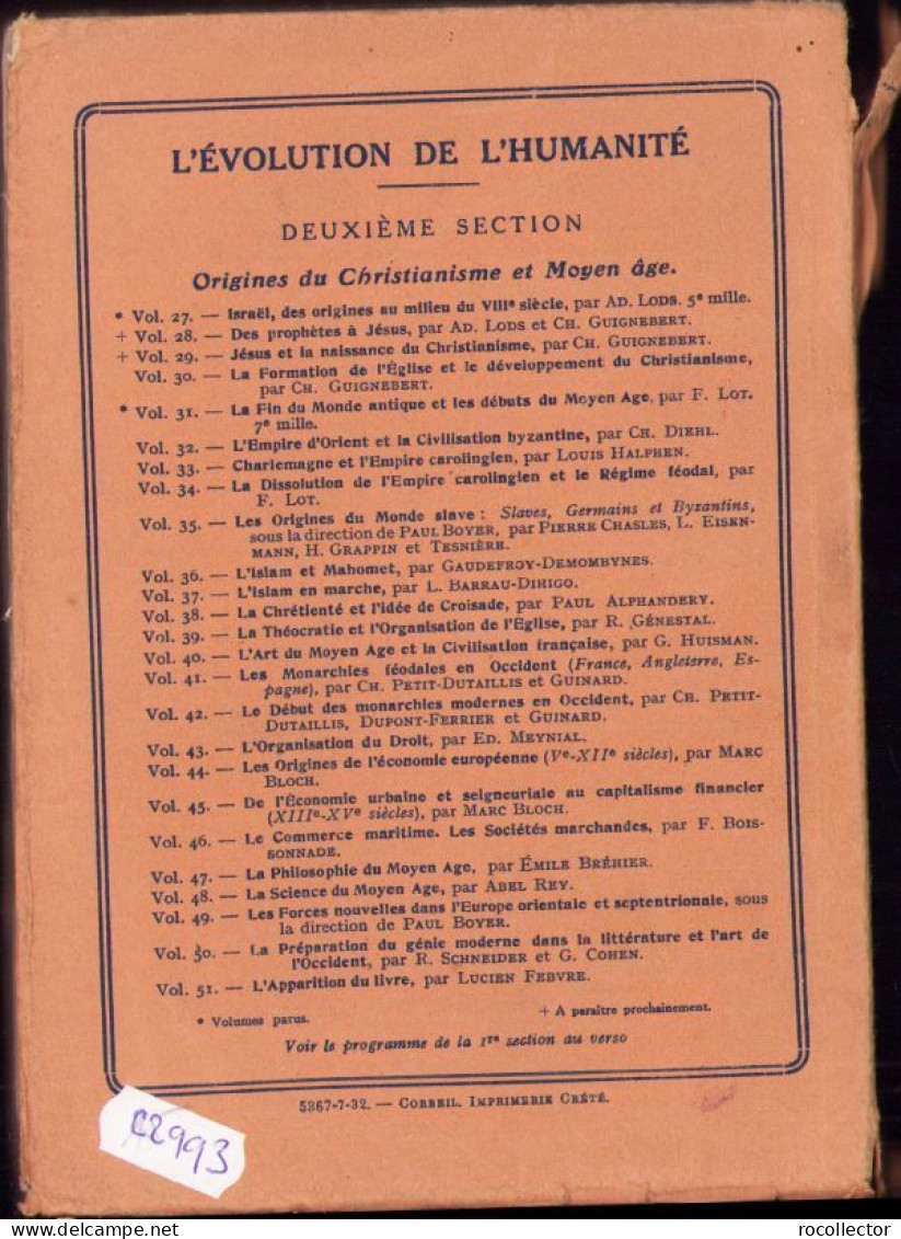 Les celtes depuis l’epoque de La Tene et la civilisation celtique par Henri Hubert, 1932 642SP