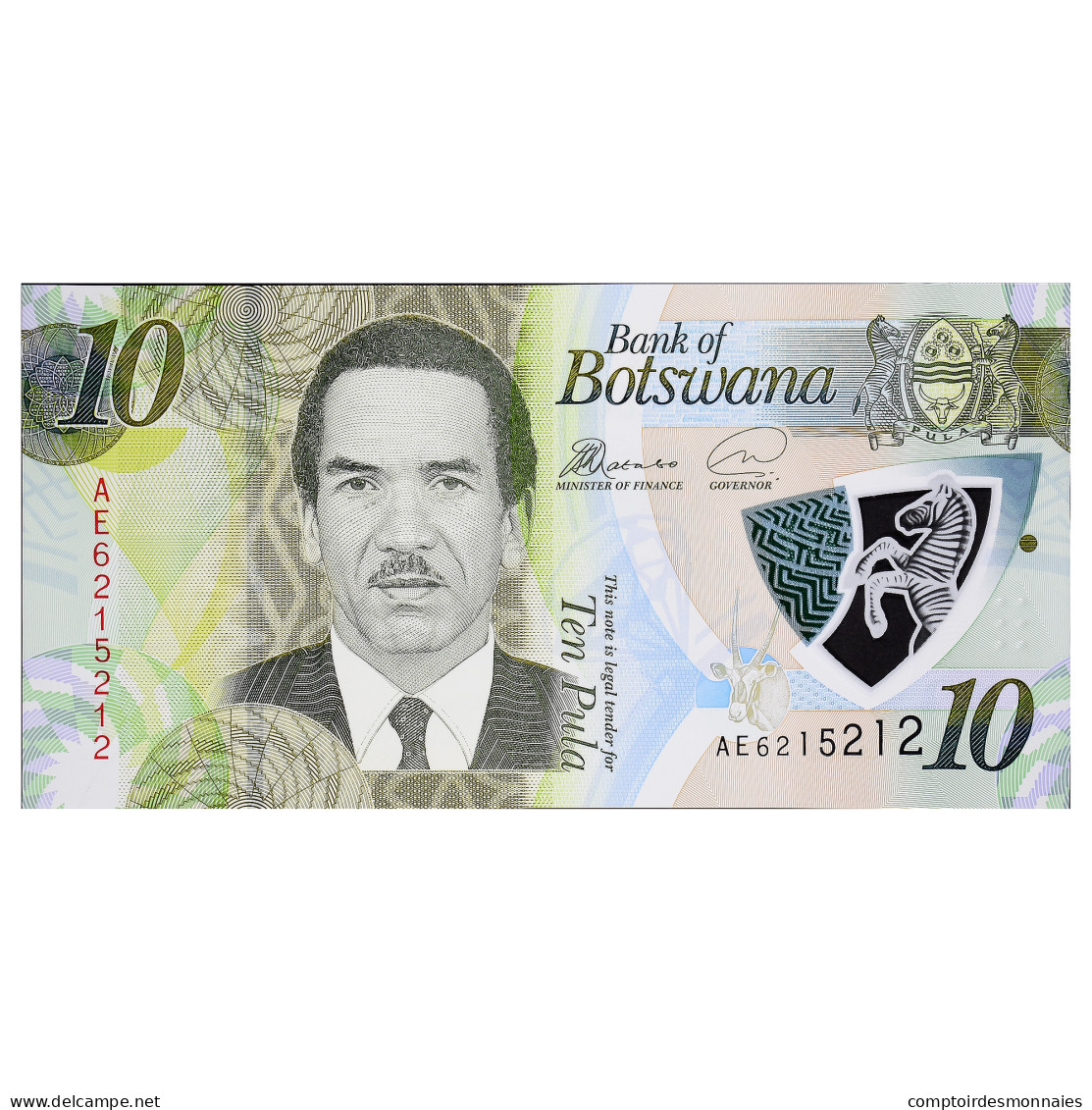 Billet, Botswana, 10 Pula, KM:30a, NEUF - Botswana