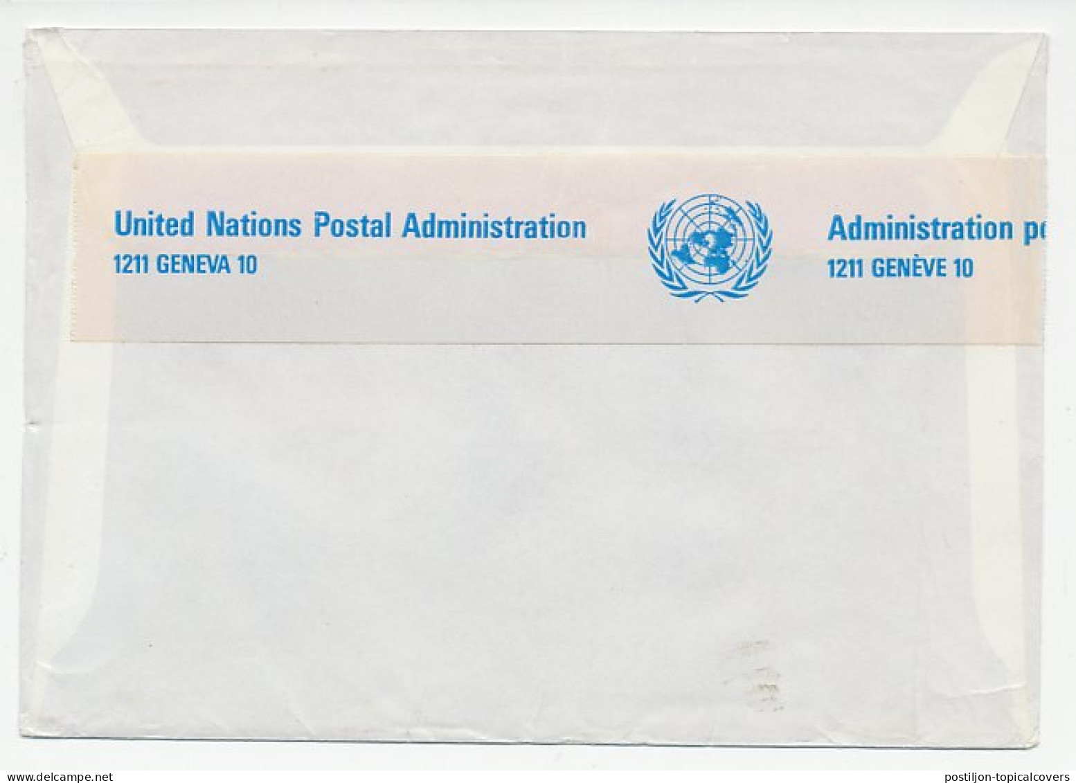 Registered Post Paid Cover United Nations Custom Label  - VN