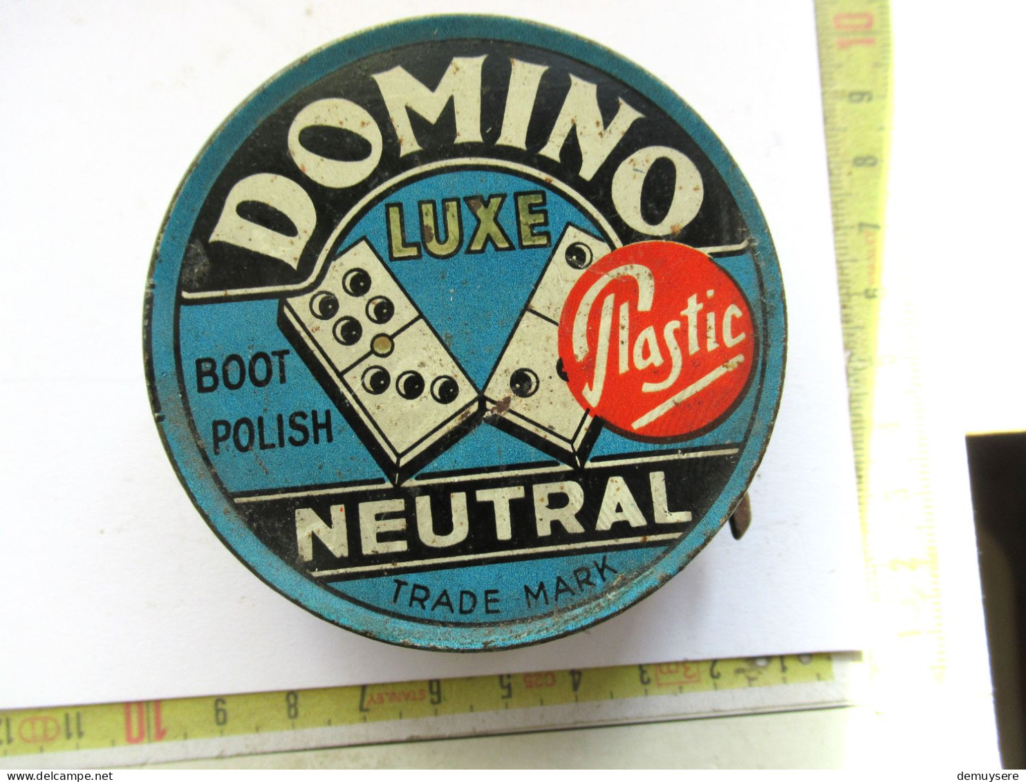 0404 02 - LADE 14  - Boite Métal. DOMINO LUXE  Boot Polish - NEUTRAL - Boxes