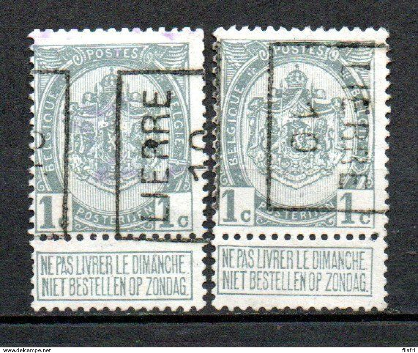 1459 Voorafstempeling Op Nr 81 - LIERRE 10 - Positie A & B - Roller Precancels 1910-19