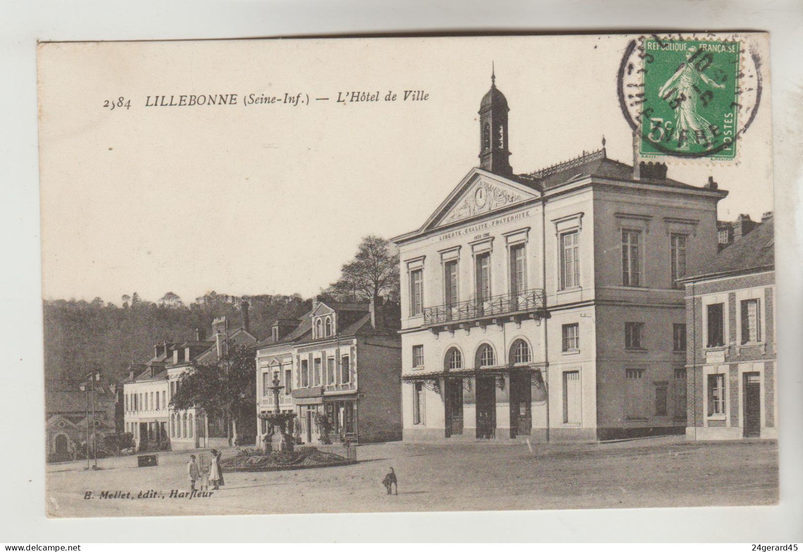 CPA LILLEBONNE (Seine Maritime) - L'Hôtel De Ville - Caudry