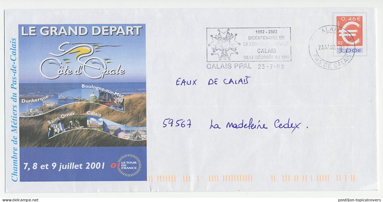 Postal Stationery / PAP France 2002 Cycling - Tour De France - Otros & Sin Clasificación
