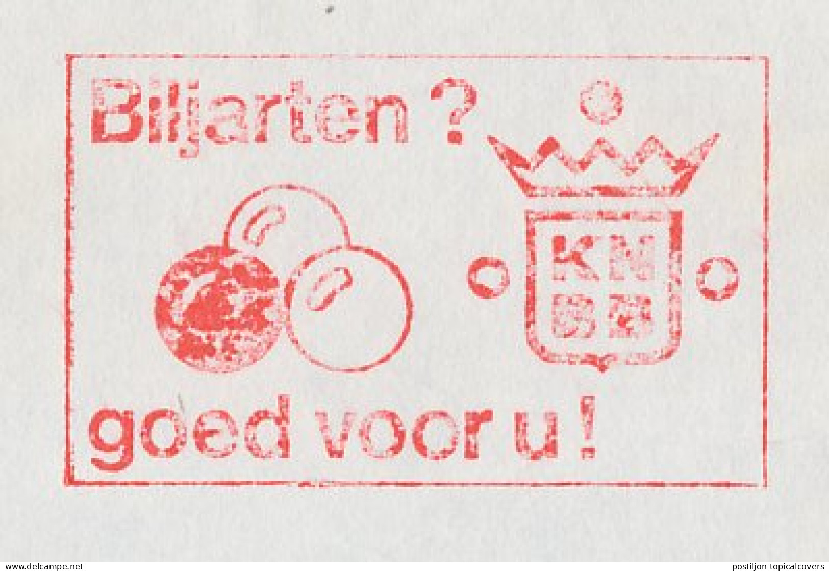 Meter Cover Netherlands 1980 Billiards - Good For You ! - Leusden - Otros & Sin Clasificación
