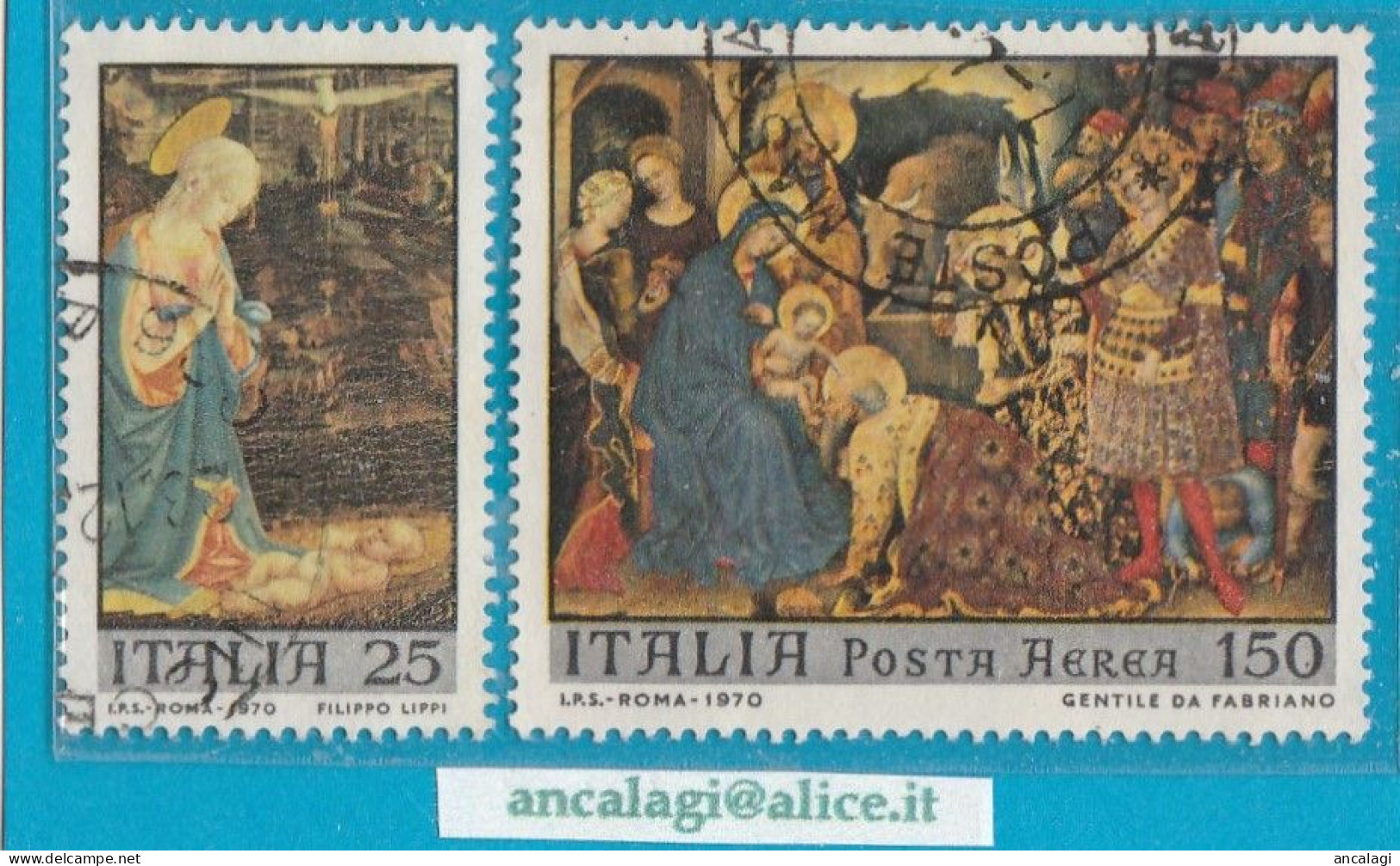 USATI ITALIA 1970 - Ref.0268B "1^ Comm. Del NATALE" Serie Di 2 Val. - - 1961-70: Used