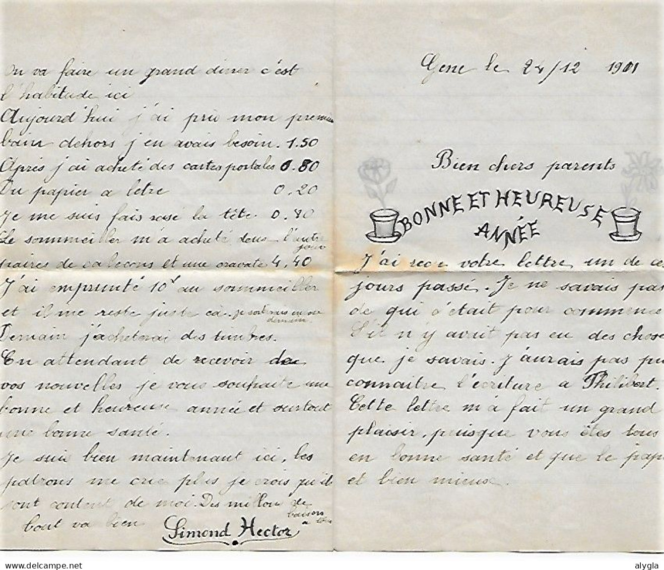 CHAMONIX - Courrier Adressé à SIMOND Fabrique De Piolets Et Sonnettes à LES BOSSONS - Voir Les 3 Scans - Manuscritos