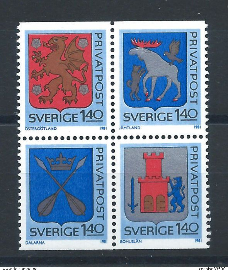 Suède N°1127/30** (MNH) 1981 - Armoiries De Provinces - Neufs