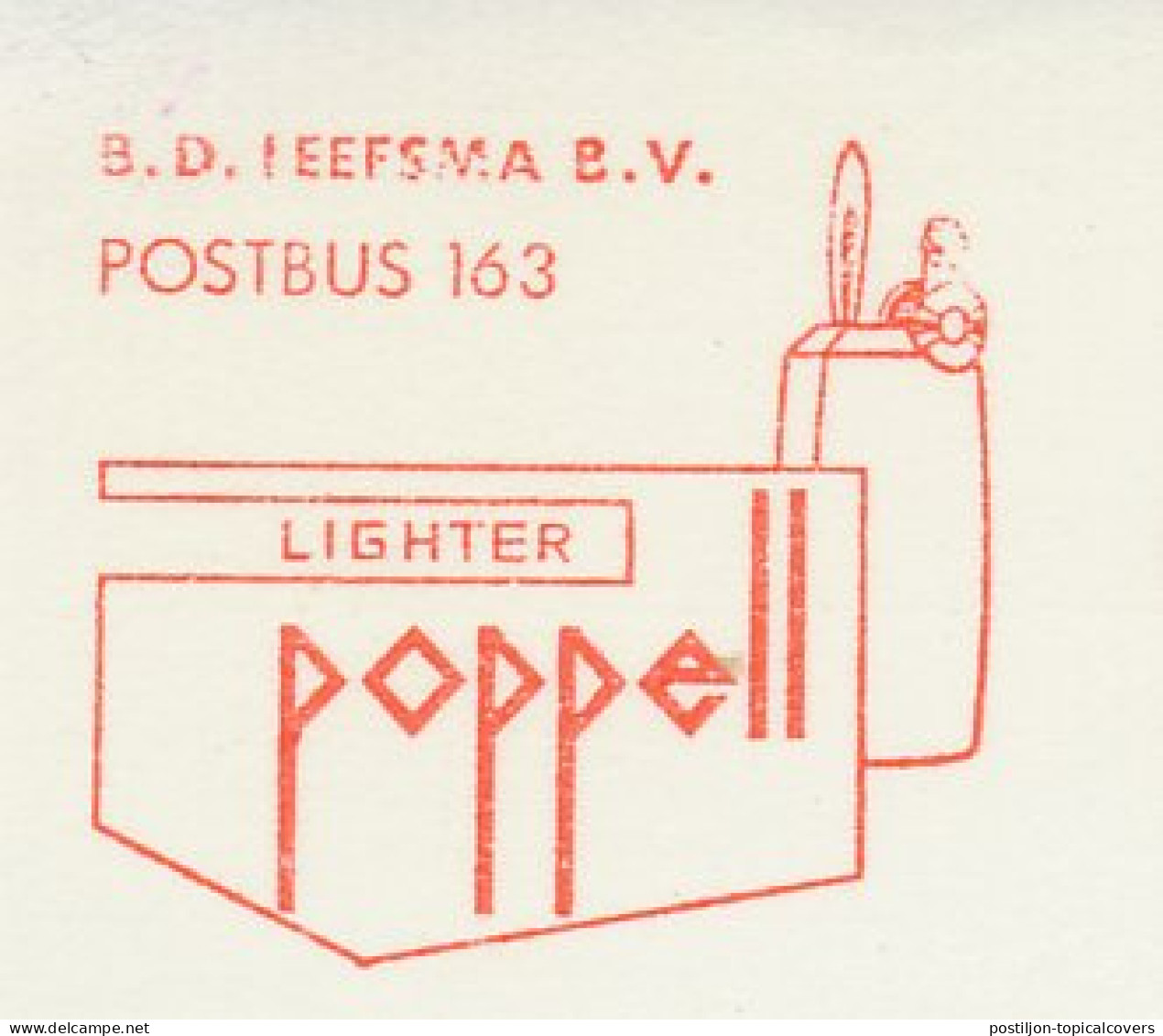 Meter Cut Netherlands 1972 ( Postbus 163 ) Lighter - Poppell - Tobacco