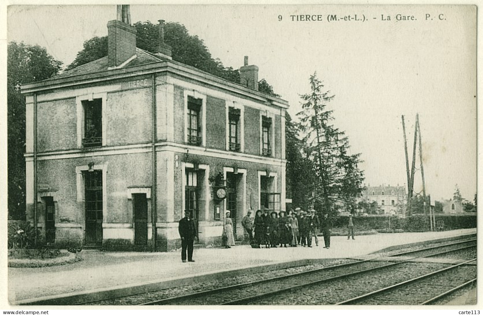 49 - T17448CPA - TIERCE - La Gare - Très Bon état - MAINE ET LOIRE - Tierce