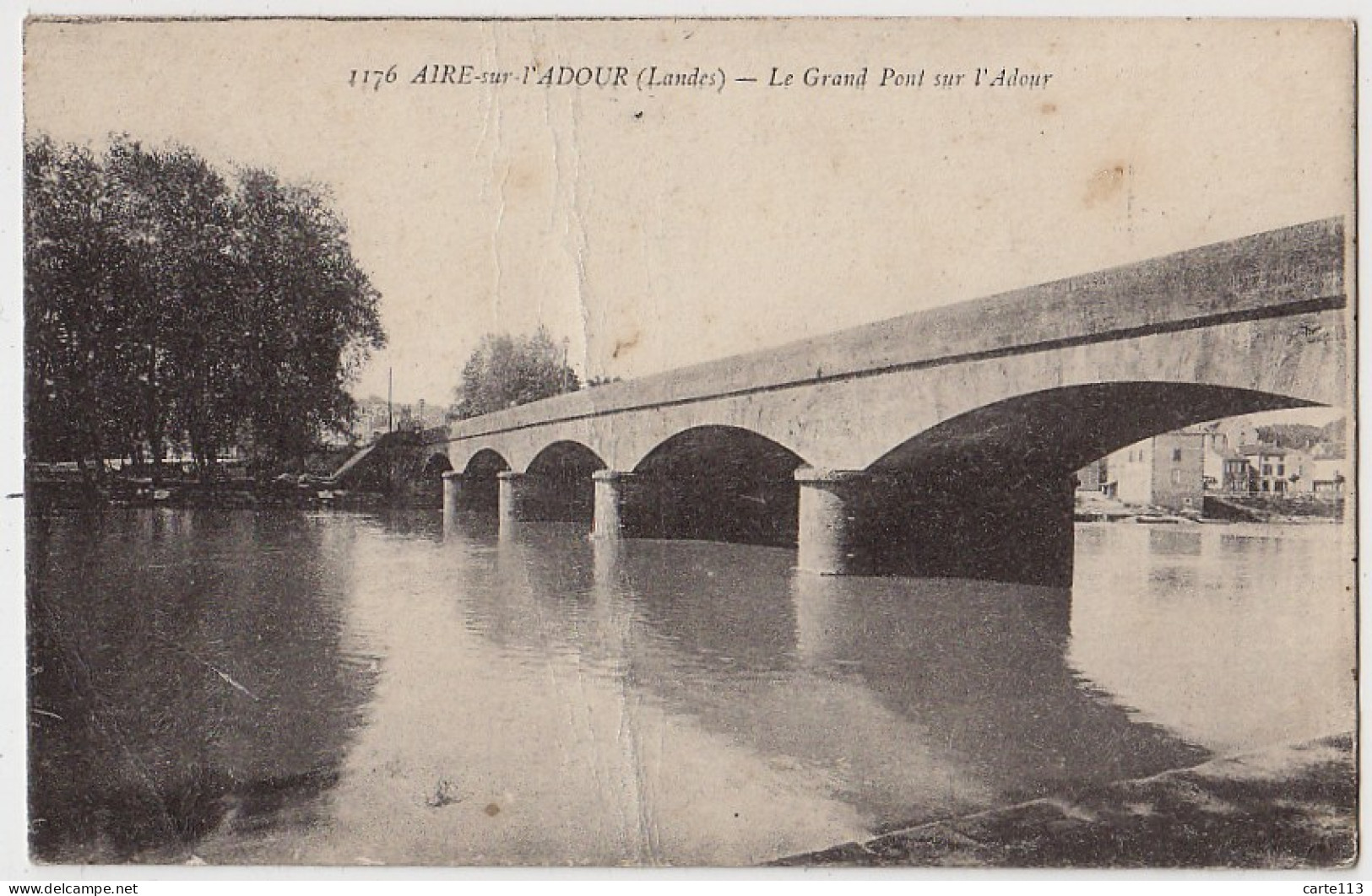 40 - B17084CPA - AIRE SUR ADOUR - Le Grand Pont Sur Adour - Bon état - LANDES - Aire