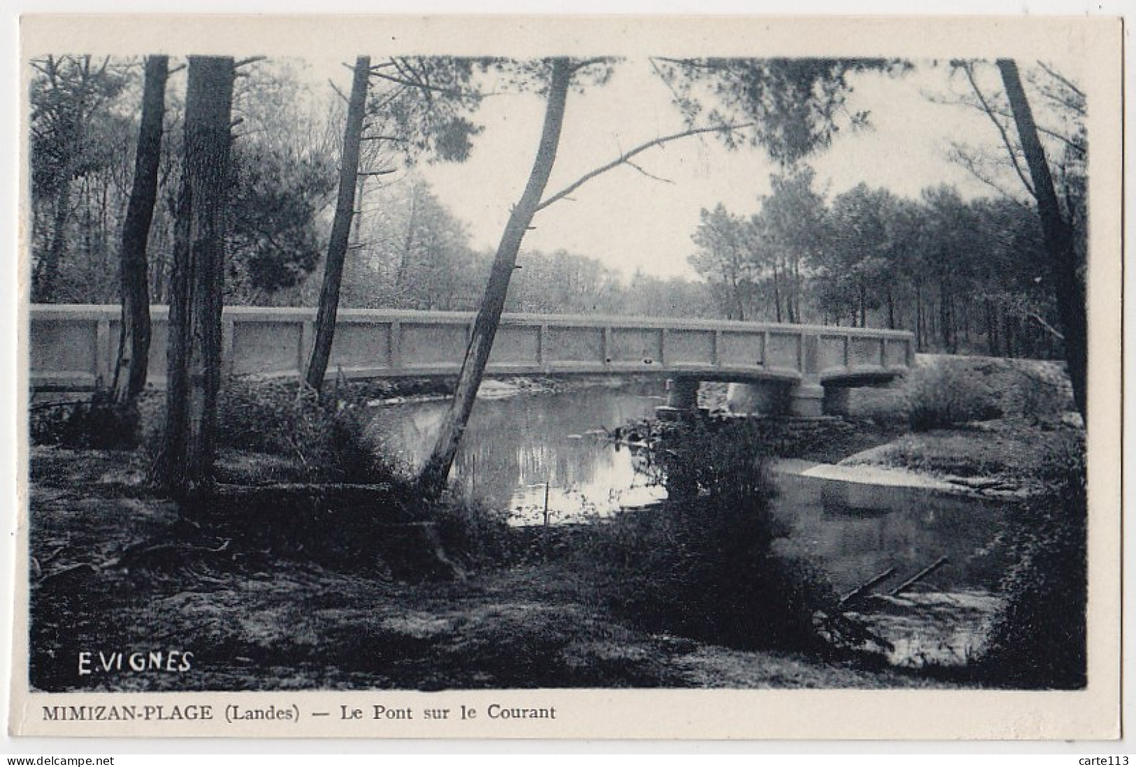 40 - B17038CPA - MIMIZAN PLAGE - Le Pont Sur Le Courant - Parfait état - LANDES - Mimizan Plage