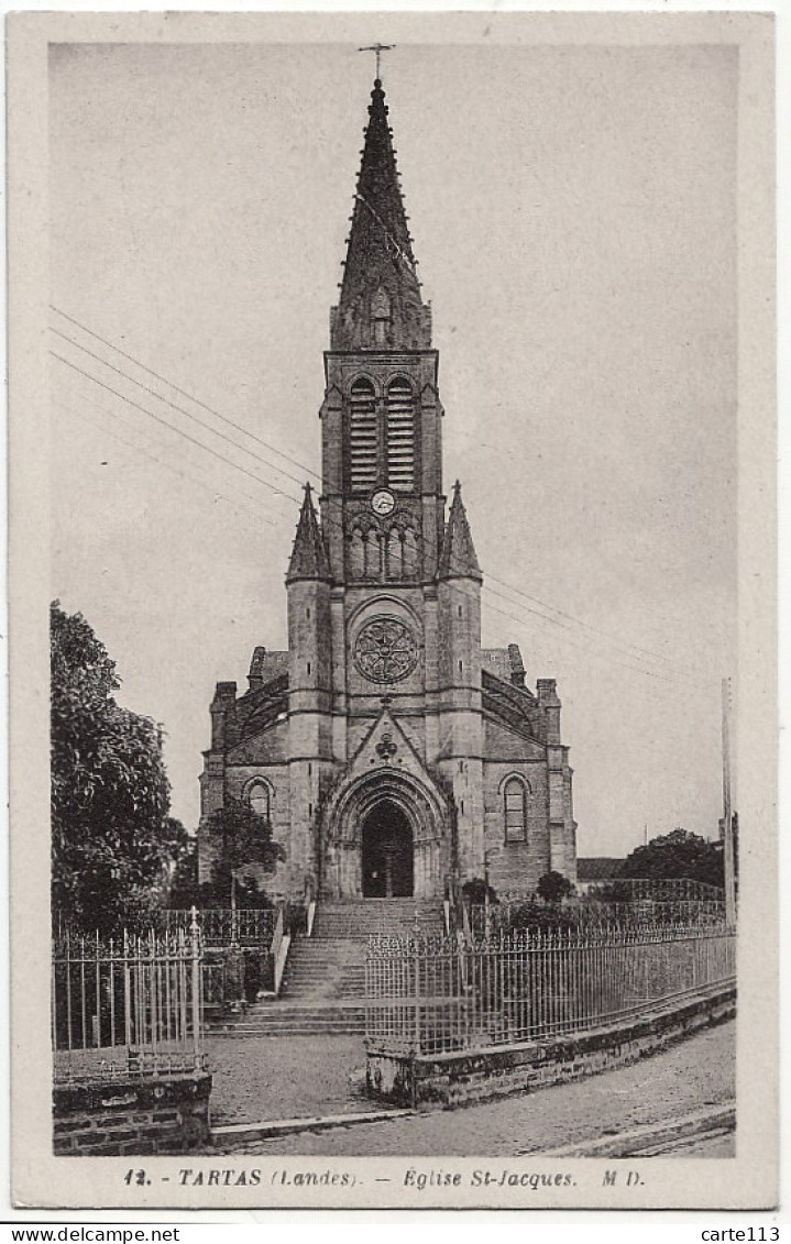 40 - B17206CPA - TARTAS - Eglise Saint Jacques - Parfait état - LANDES - Tartas