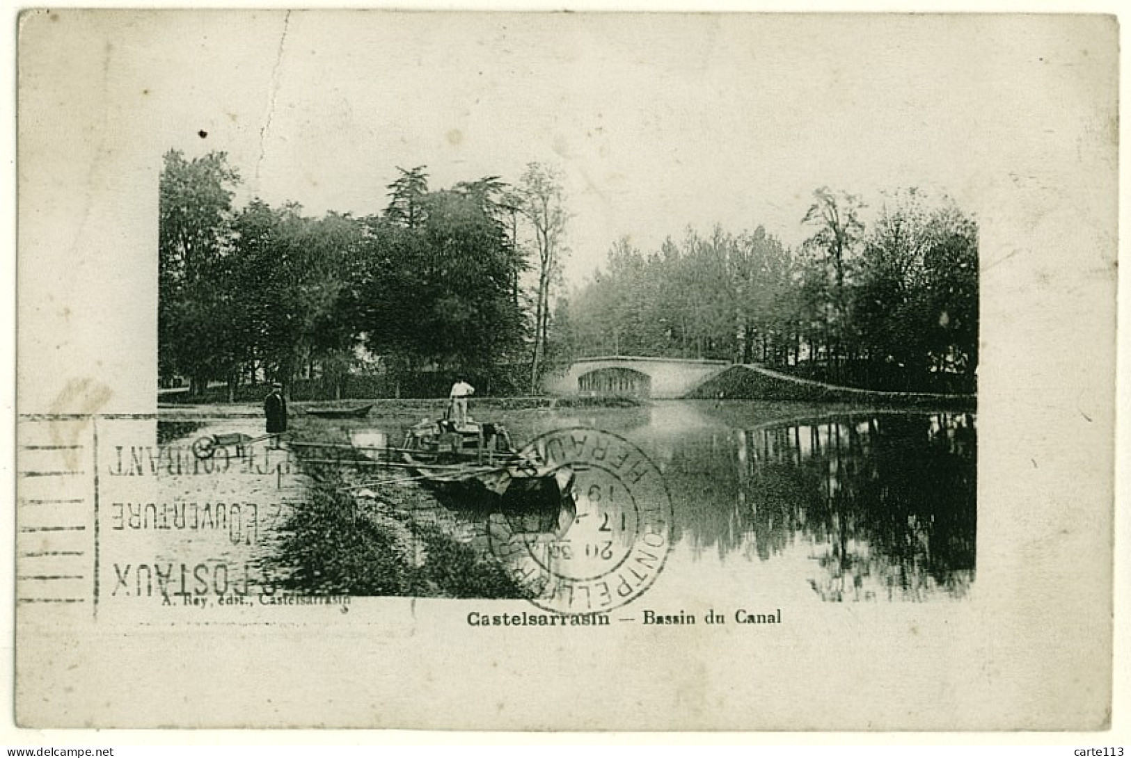 82 - B16426CPA - CASTELSARRASIN - Bassin Du Canal - Chargement D'un Bateau - Assez Bon état - TARN-ET-GARONNE - Castelsarrasin