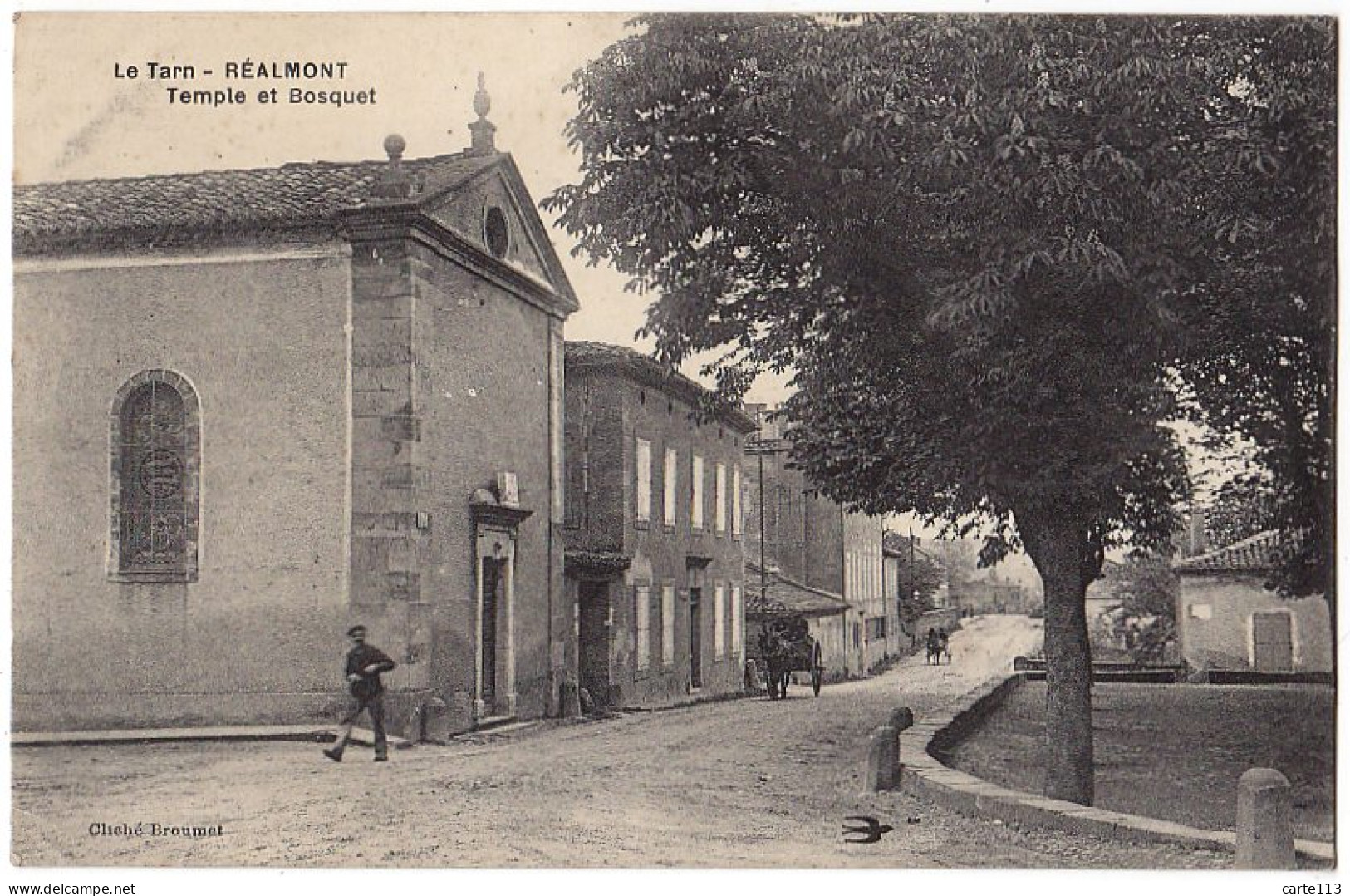 81 - B16584CPA - REALMONT - Temple Et Bosquet - Très Bon état - TARN - Realmont