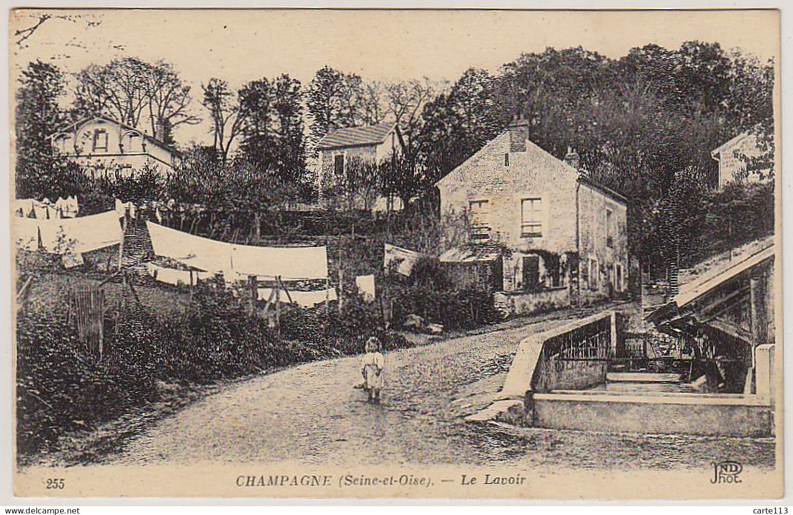 95 - B12398CPA - CHAMPAGNE - Le Lavoir - Parfait état - VAL-D'OISE - Champagne Sur Oise