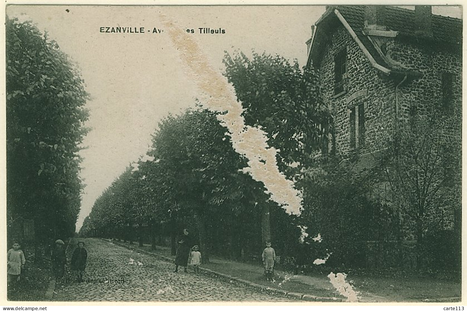 95 - B12439CPA - EZANVILLE - Avenue Des Tilleuls - Mauvais état - VAL-D'OISE - Ezanville