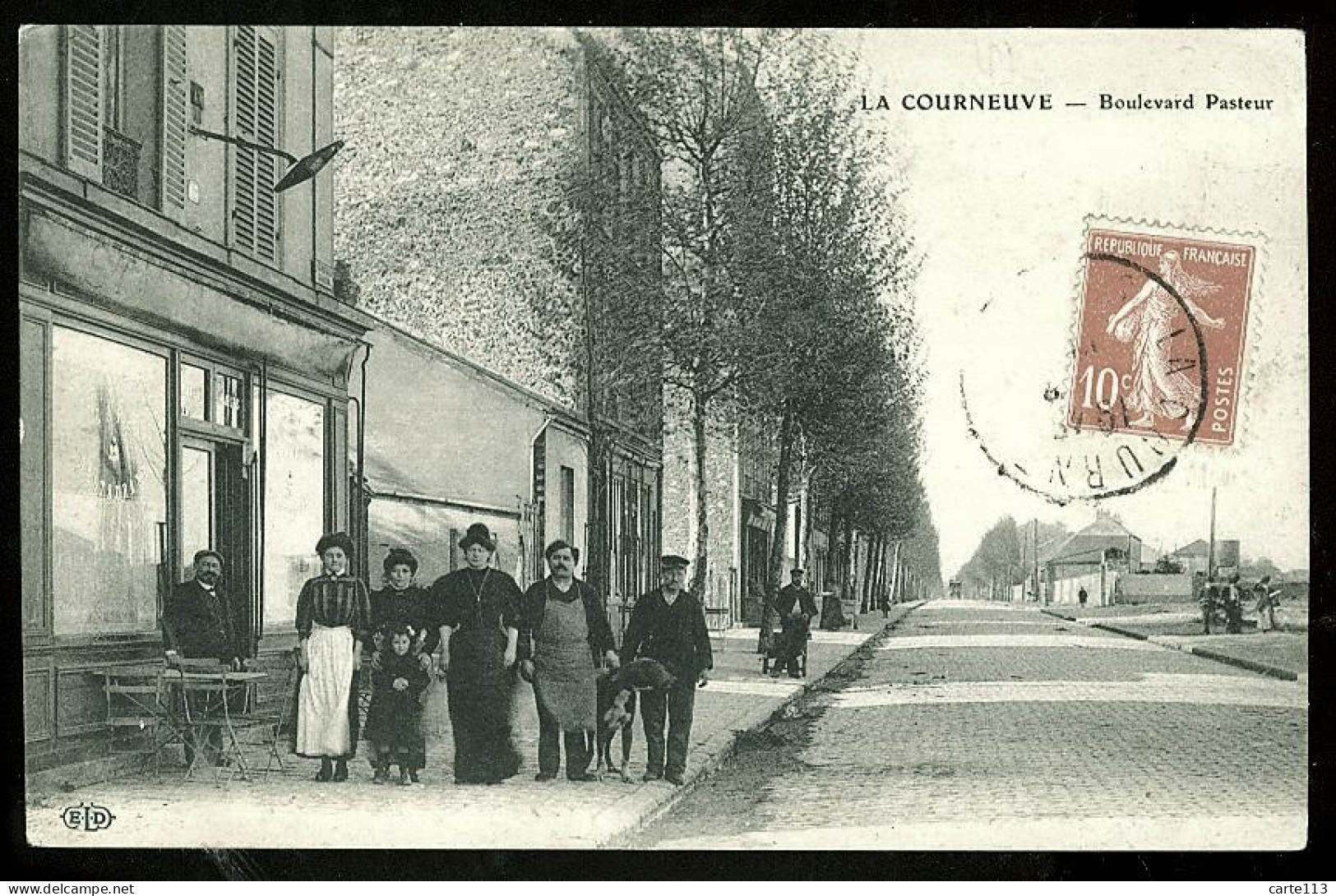 93 - T2458CPA - LA COURNEUVE - Boulevard PASTEUR (café Tabac) - Parfait état - SEINE-SAINT-DENIS - La Courneuve