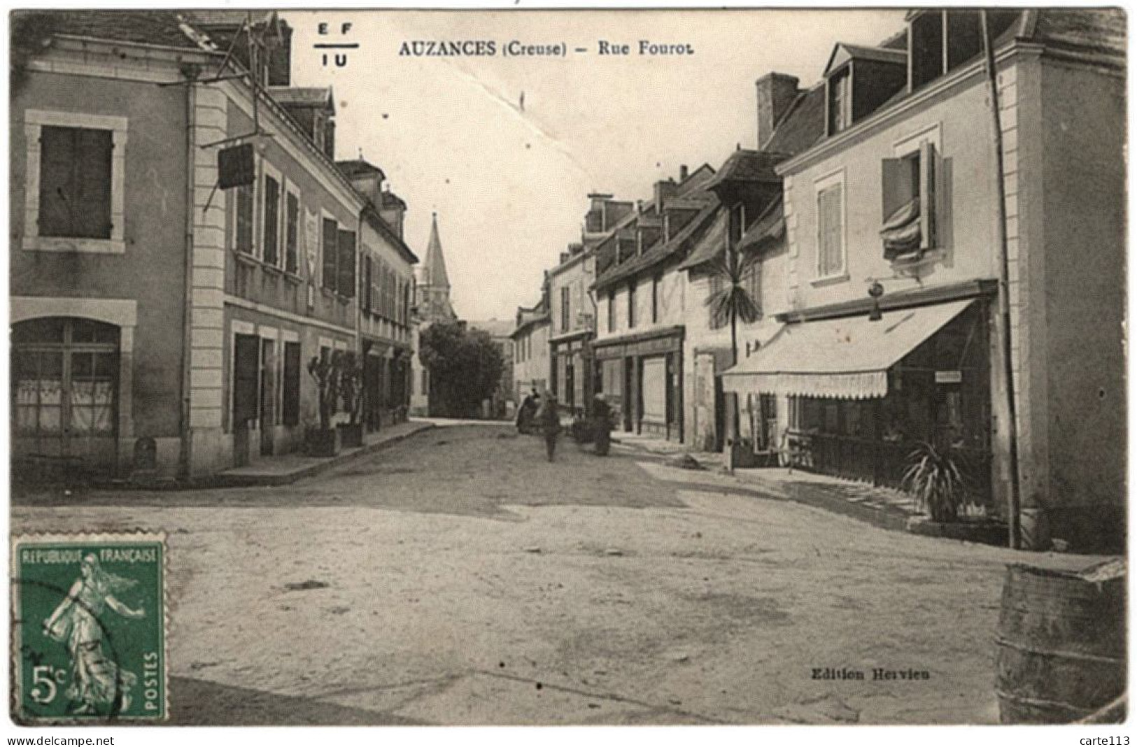 23 - B25940CPA - AUZANCES - Rue Fourot, Hotel - Bon état - CREUSE - Auzances