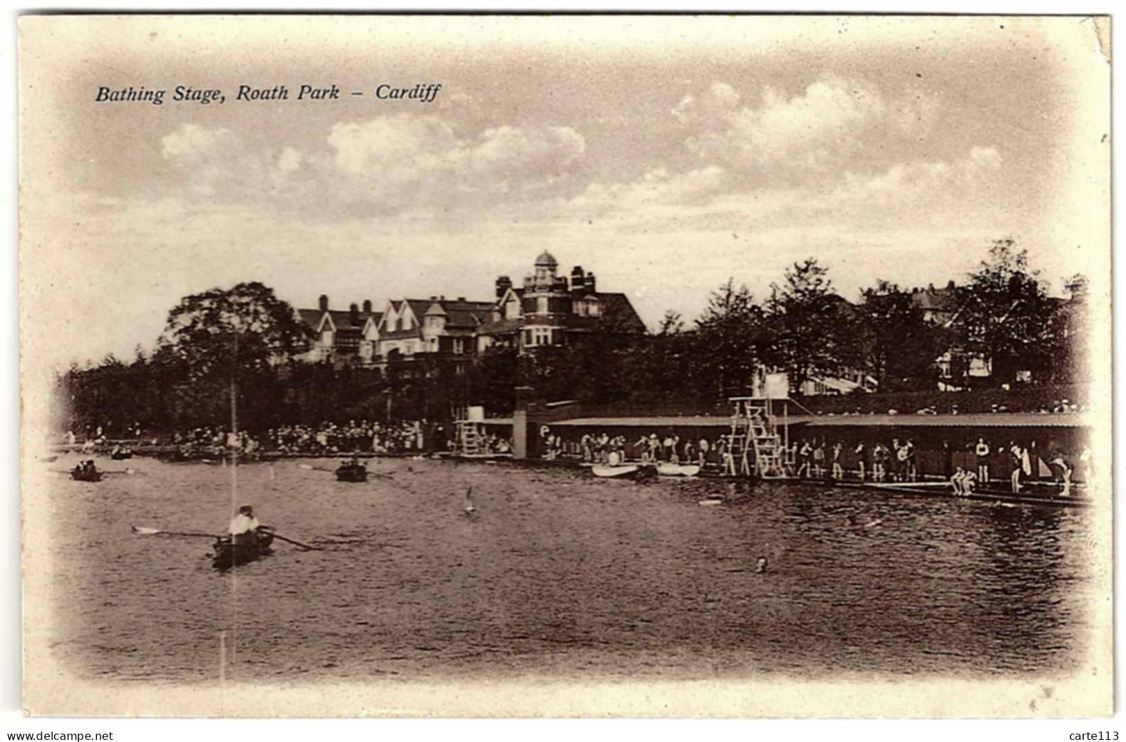 - B25632CPA - CARDIFF - GRANDE BRETAGNE - Bathing Stage - Roath Park - Très Bon état - EUROPE - Glamorgan