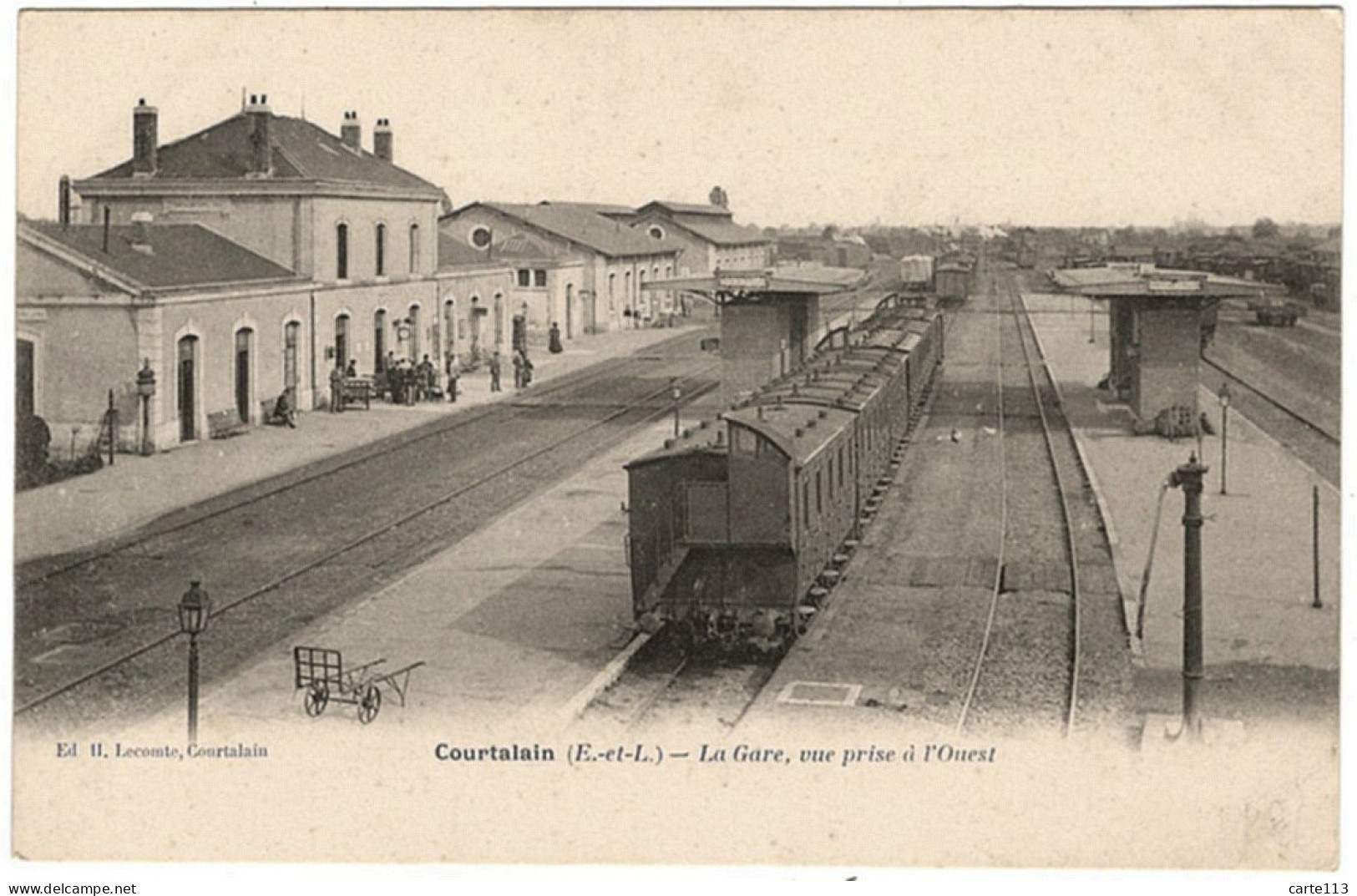 28 - B26248CPA - COURTALAIN - La Gare, Vue Prise à L' Ouest - Très Bon état - EURE-ET-LOIR - Courtalain