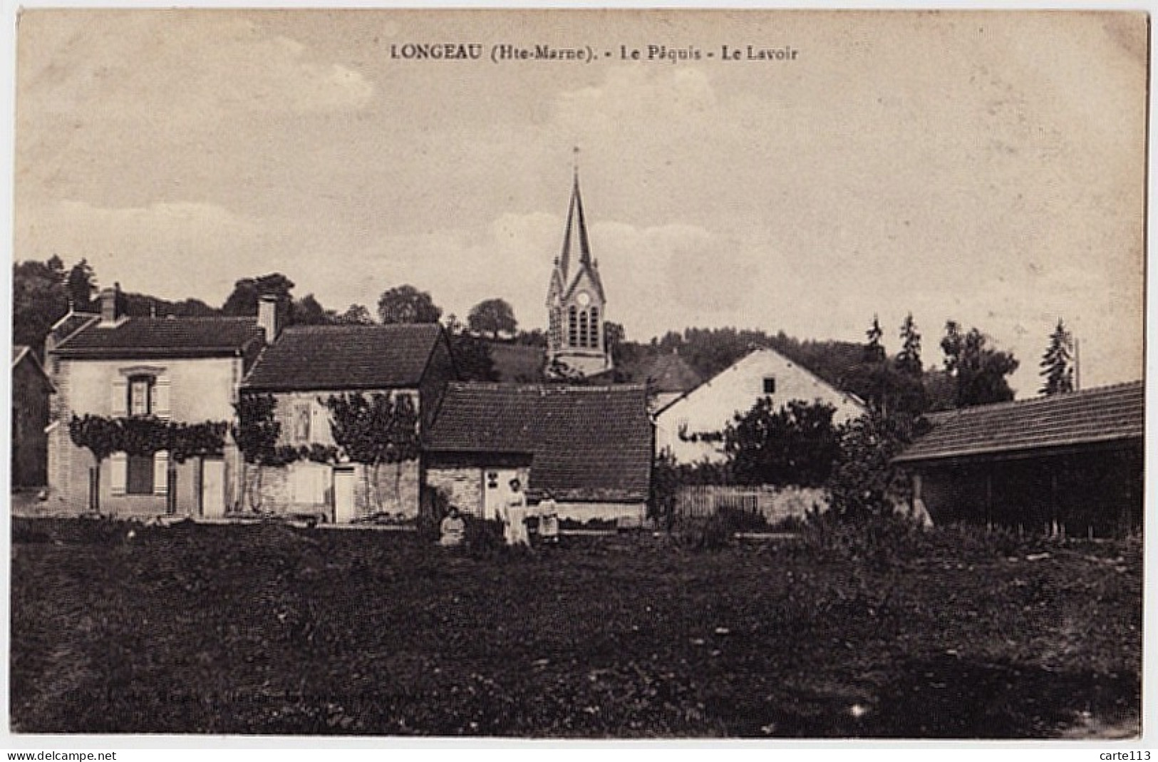 52 - B22084CPA - LONGEAU - Le Paquis - Le Lavoir - Parfait état - HAUTE-MARNE - Le Vallinot Longeau Percey