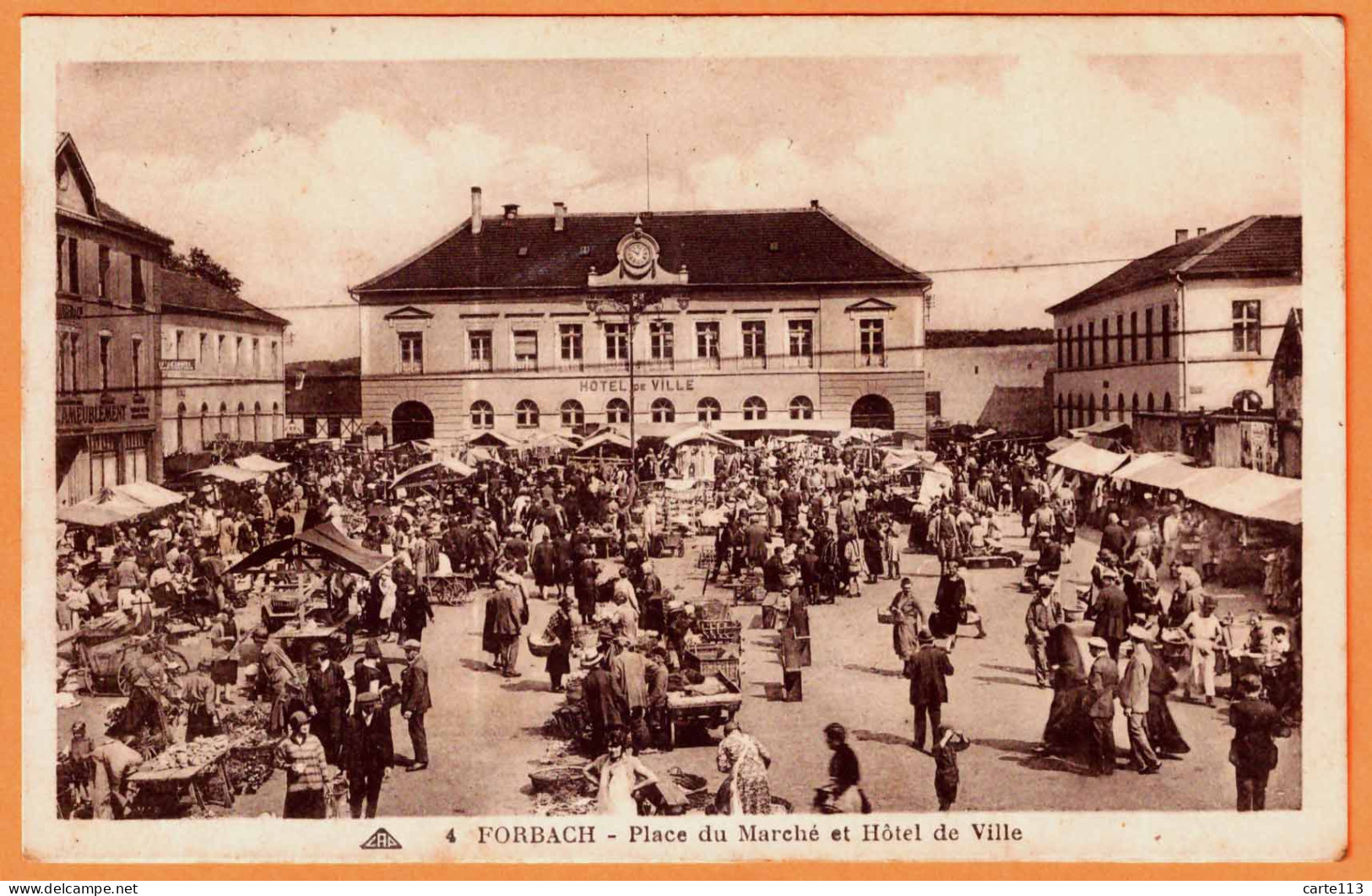 57 - B34084CPA - FORBACH - Place Du Marché Et Hotel De Ville - Très Bon état - MOSELLE - Forbach