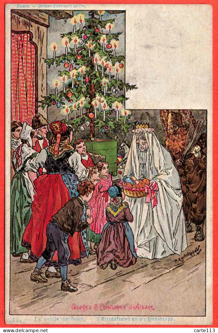 - F29174CPA - ILLUSTRATEURS - KAUFMANN - Usages Et Costumes Alsace - Veille De Noël - Carte Pionnièe - Très Bon état - - Kauffmann, Paul