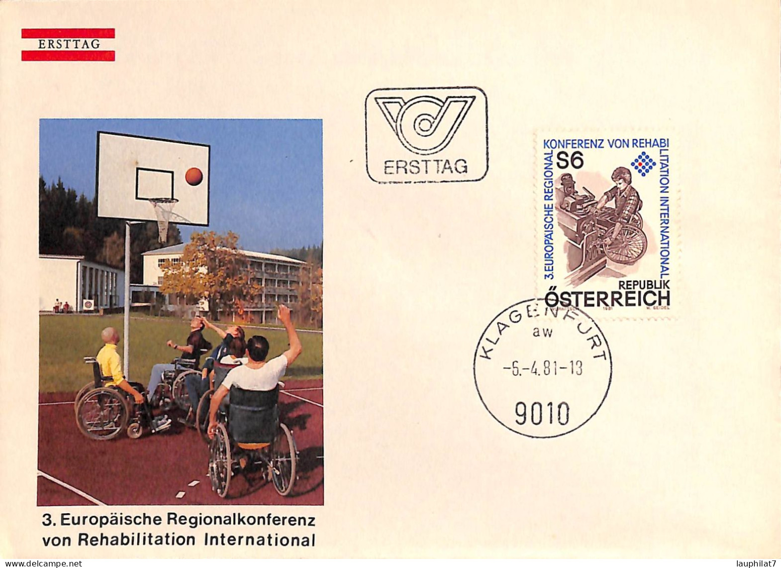 [900570]TB//-Autriche 1981 - FDC, Documents, Handicaps, Sports, Basket-Ball - Sport Voor Mindervaliden
