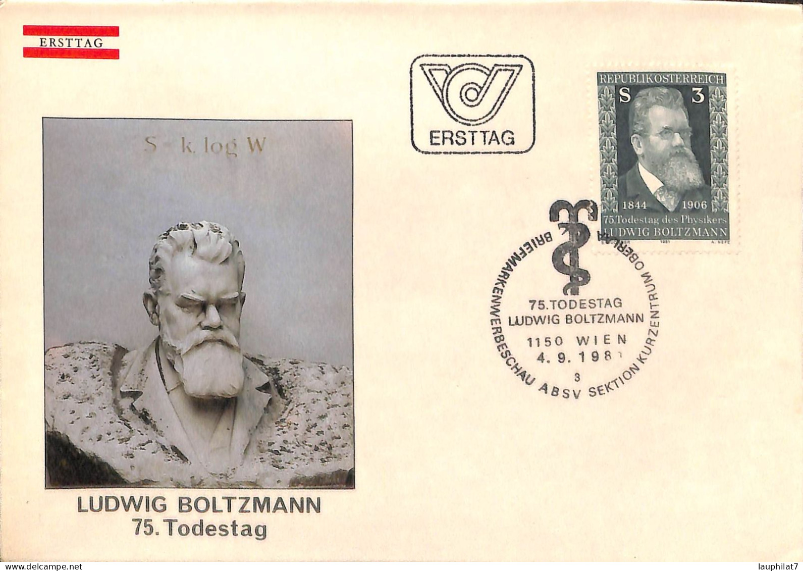 [900545]TB//-Autriche  - FDC, Documents, Ludwig Boltzmann, Célébrités - Sculpture