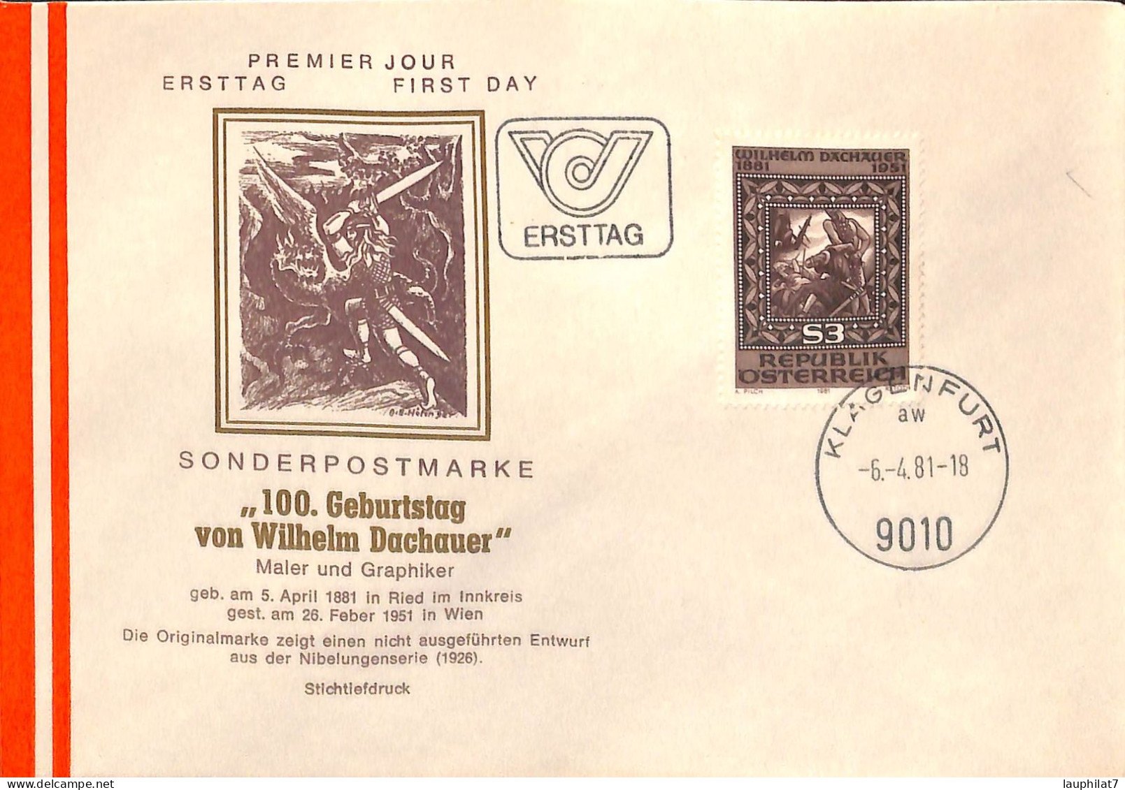 [900517]TB//-Autriche  - FDC, Documents, Wilhelm Dachauer - Sammlungen
