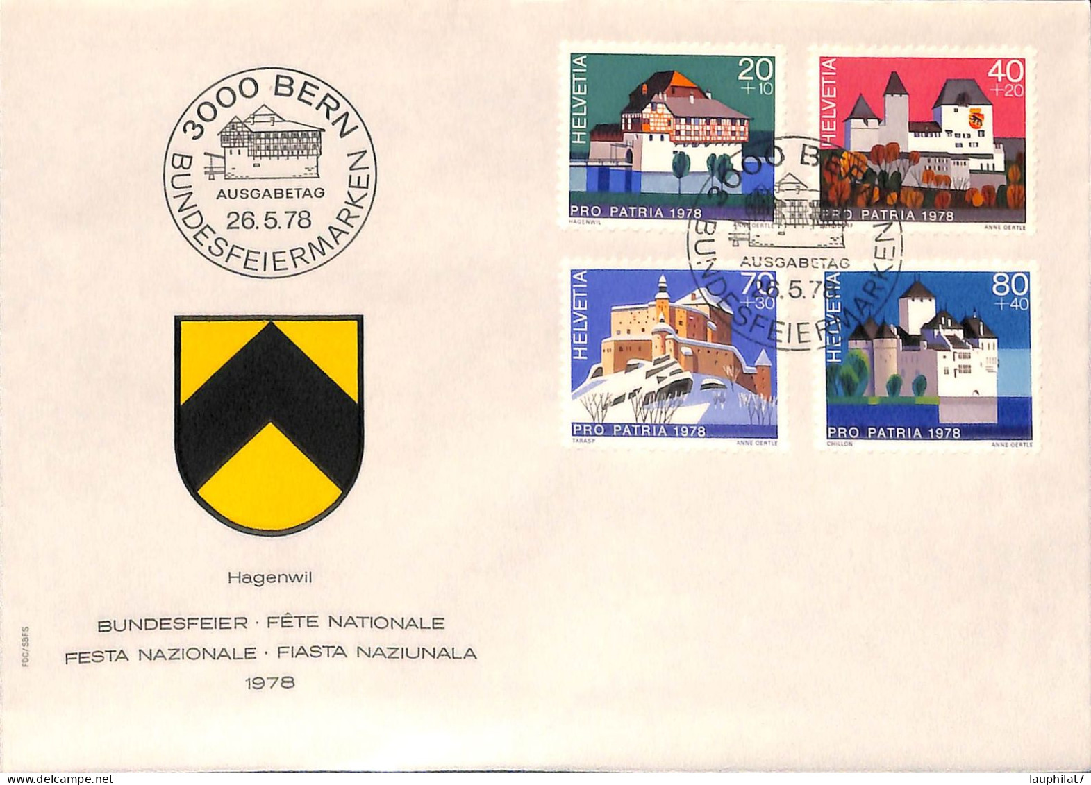 [900393]TB//-Suisse  - FDC, Documents, Architectures, Armoiries - Other