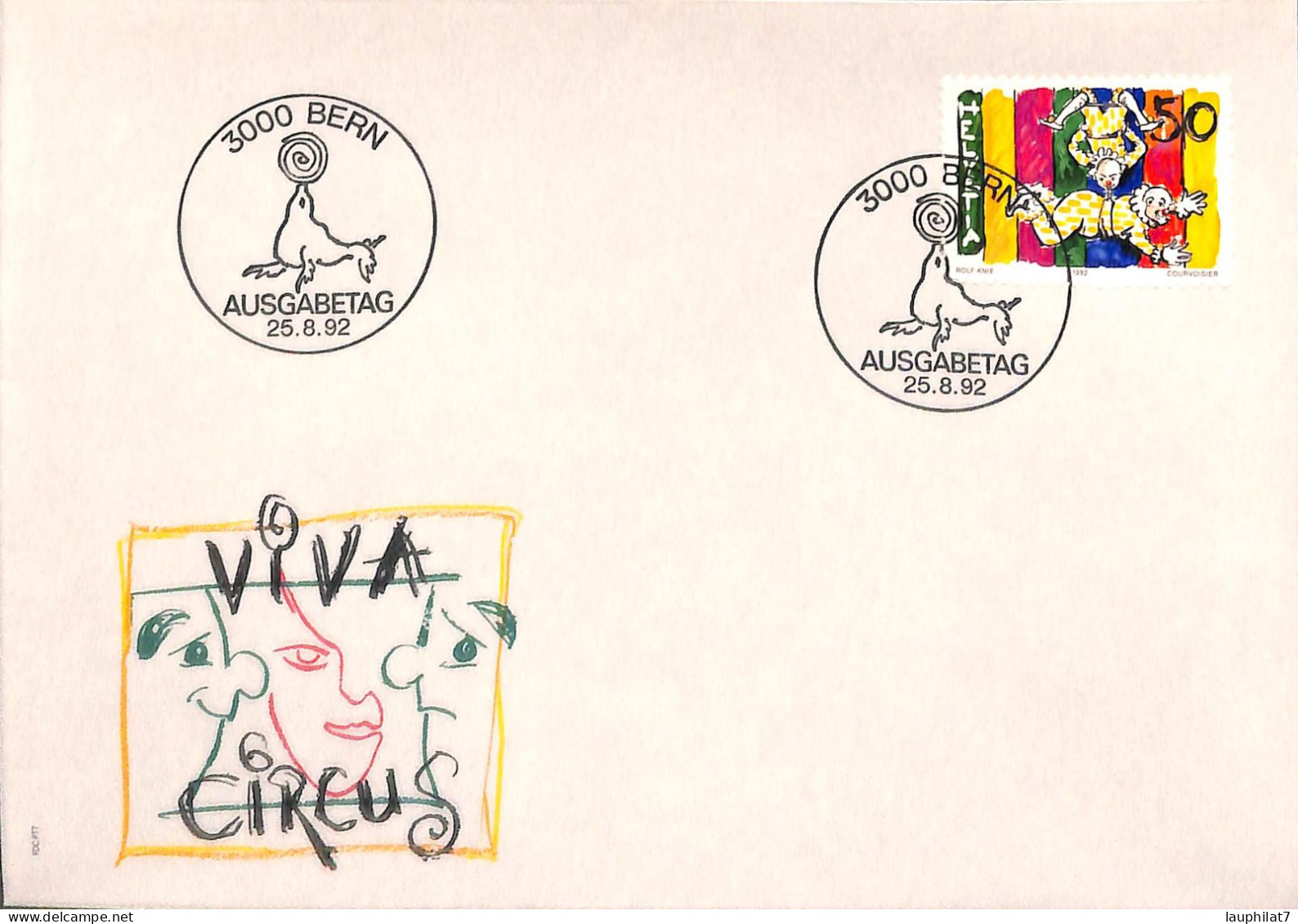 [900246]TB//-Suisse  - FDC, Documents, Arts, Cirque - Cirque