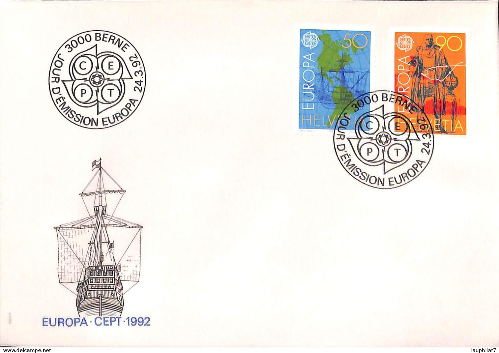 [900235]TB//-Suisse 1992 - FDC, Documents, Europa-Cept - 1992