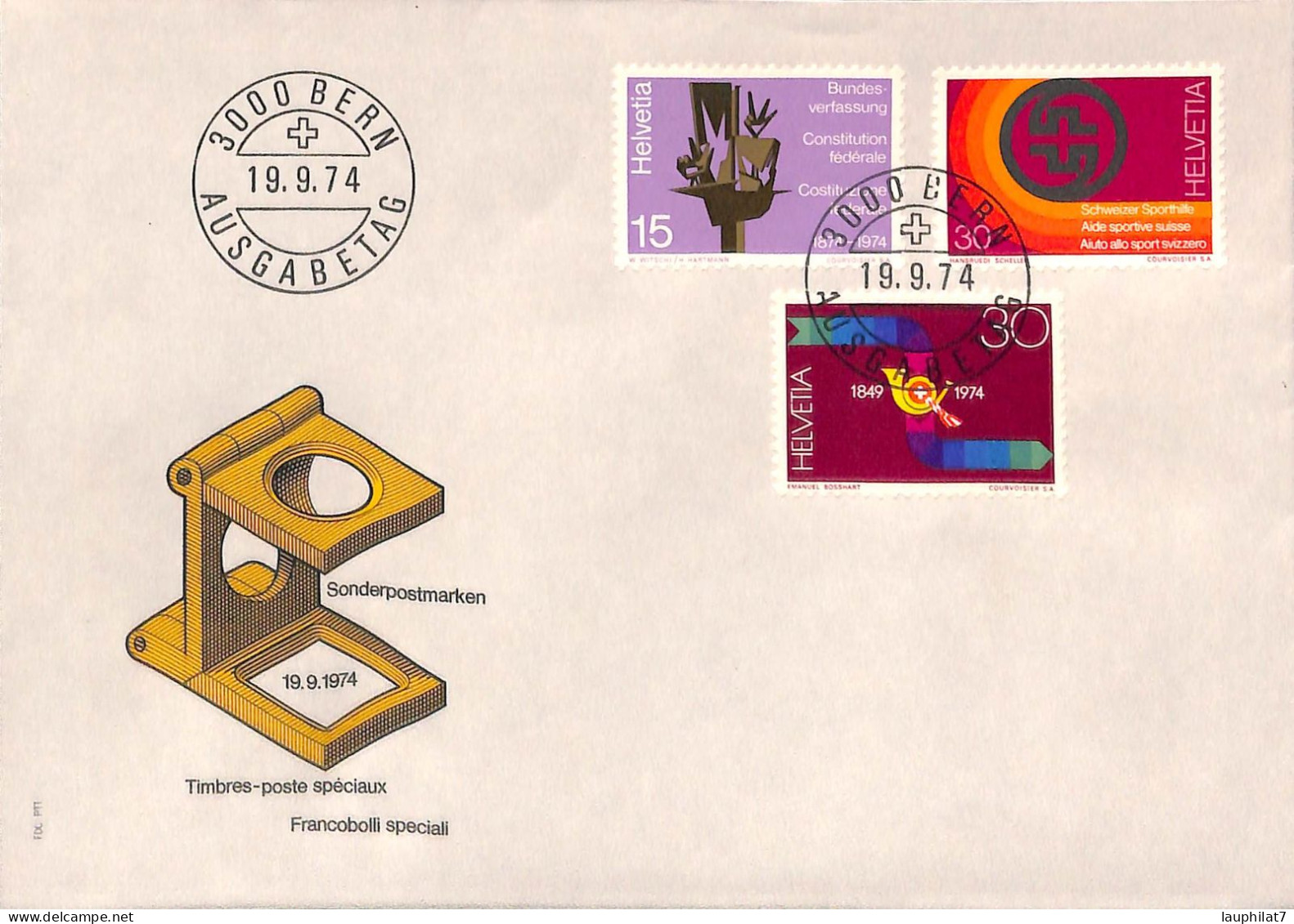 [900181]TB//-Suisse - FDC, Documents, BERN - Collections