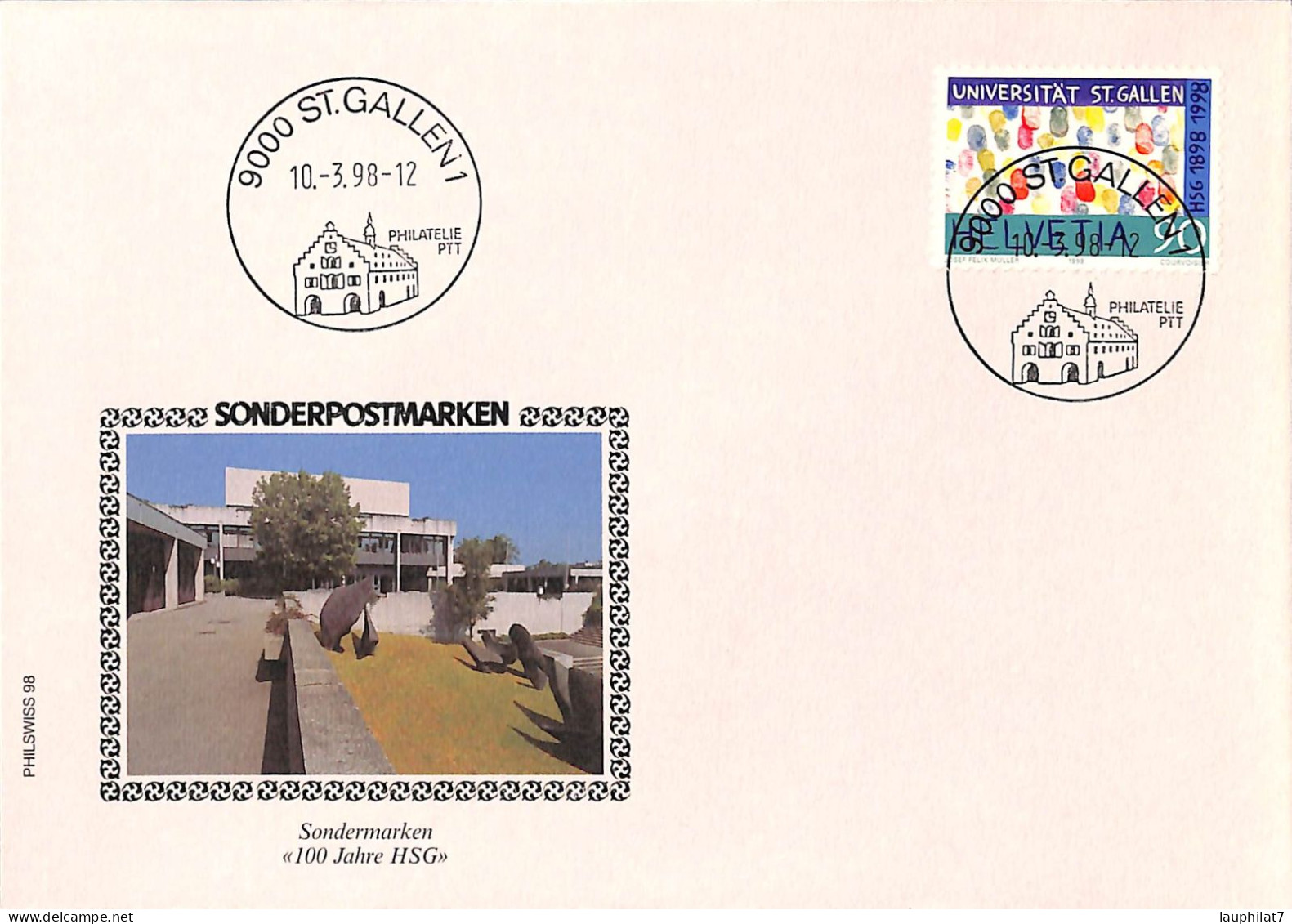[900033]TB//-Suisse  - FDC, Documents, ST.GALLEN, Architecture - Collections
