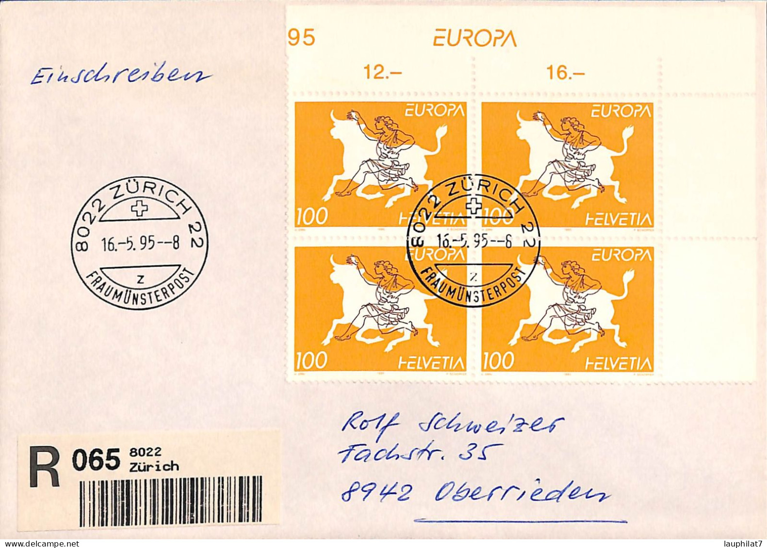 [900882]TB//-Suisse 1995 - FDC, Documents, Europa-Cept, Animaux - 1995